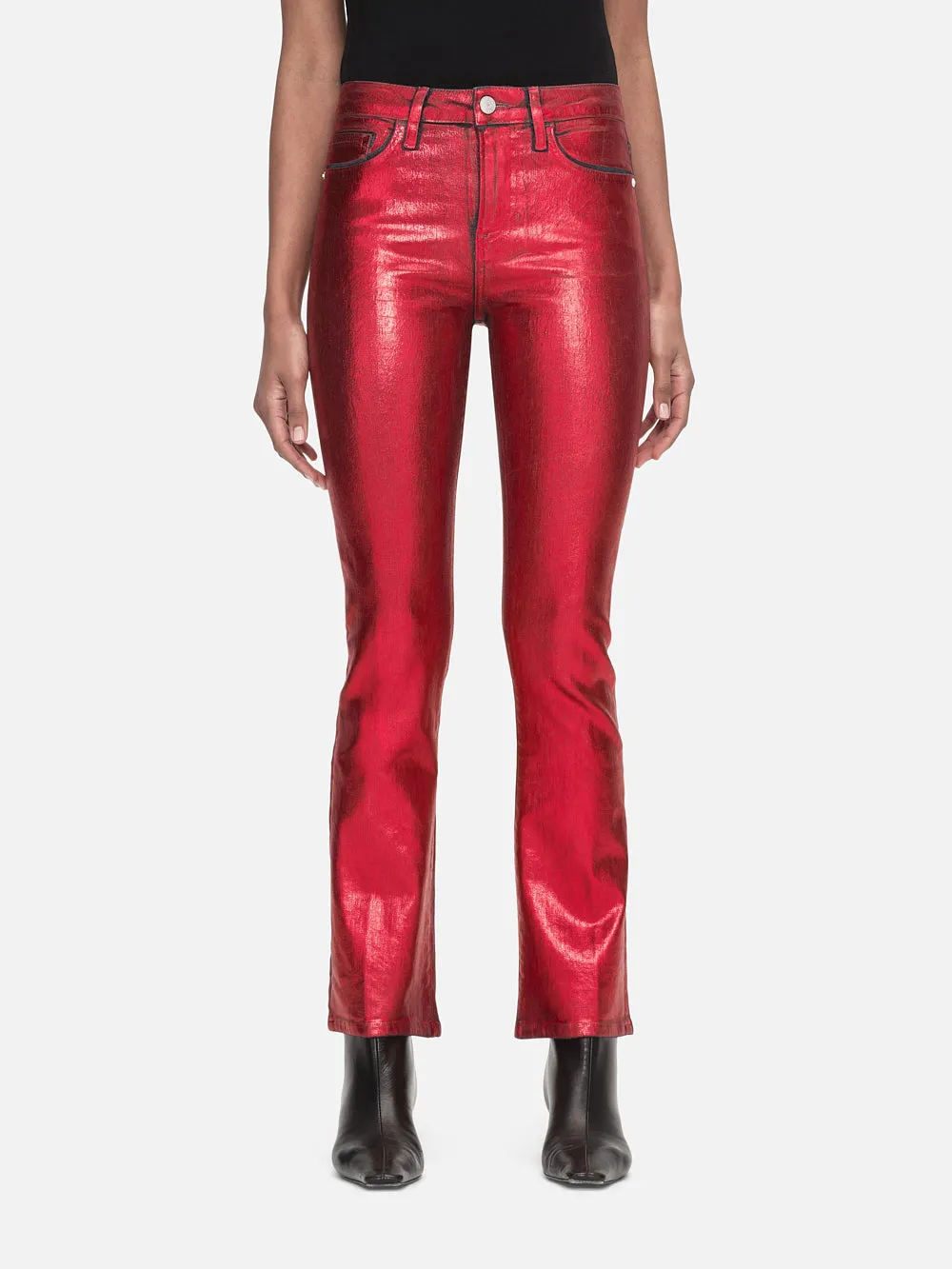Lunar New Year Crop Mini Boot -- Rot verchromt