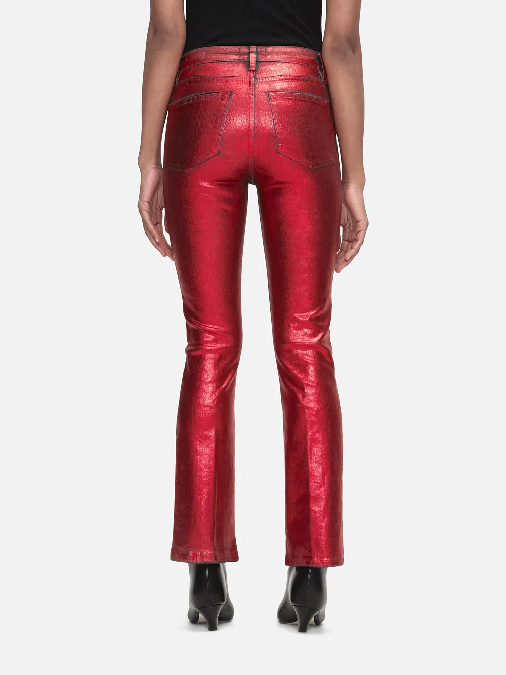 Lunar New Year Crop Mini Boot -- Rot verchromt
