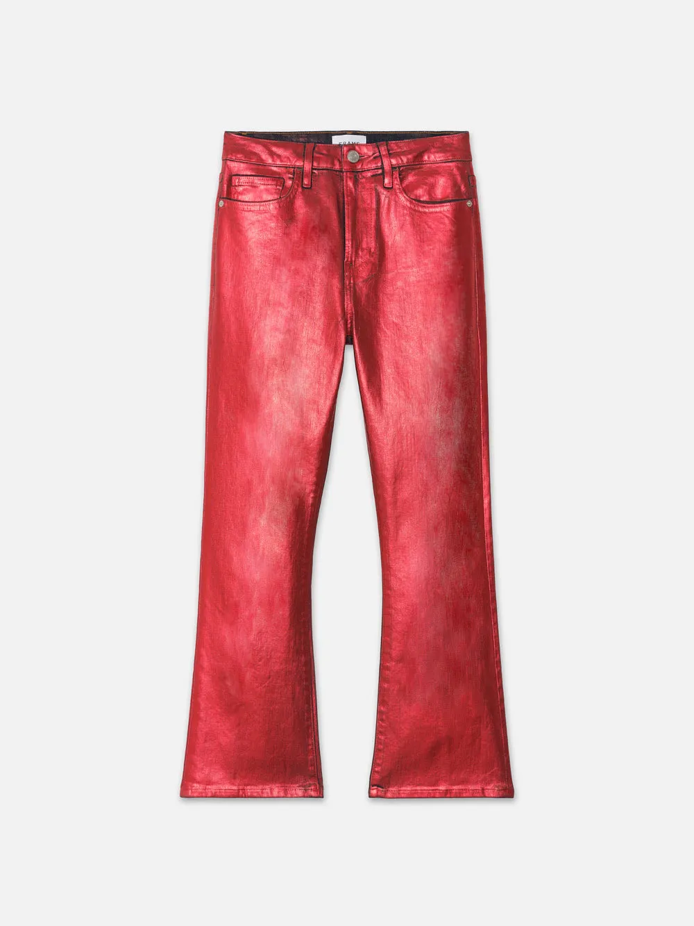 Lunar New Year Crop Mini Boot -- Rot verchromt
