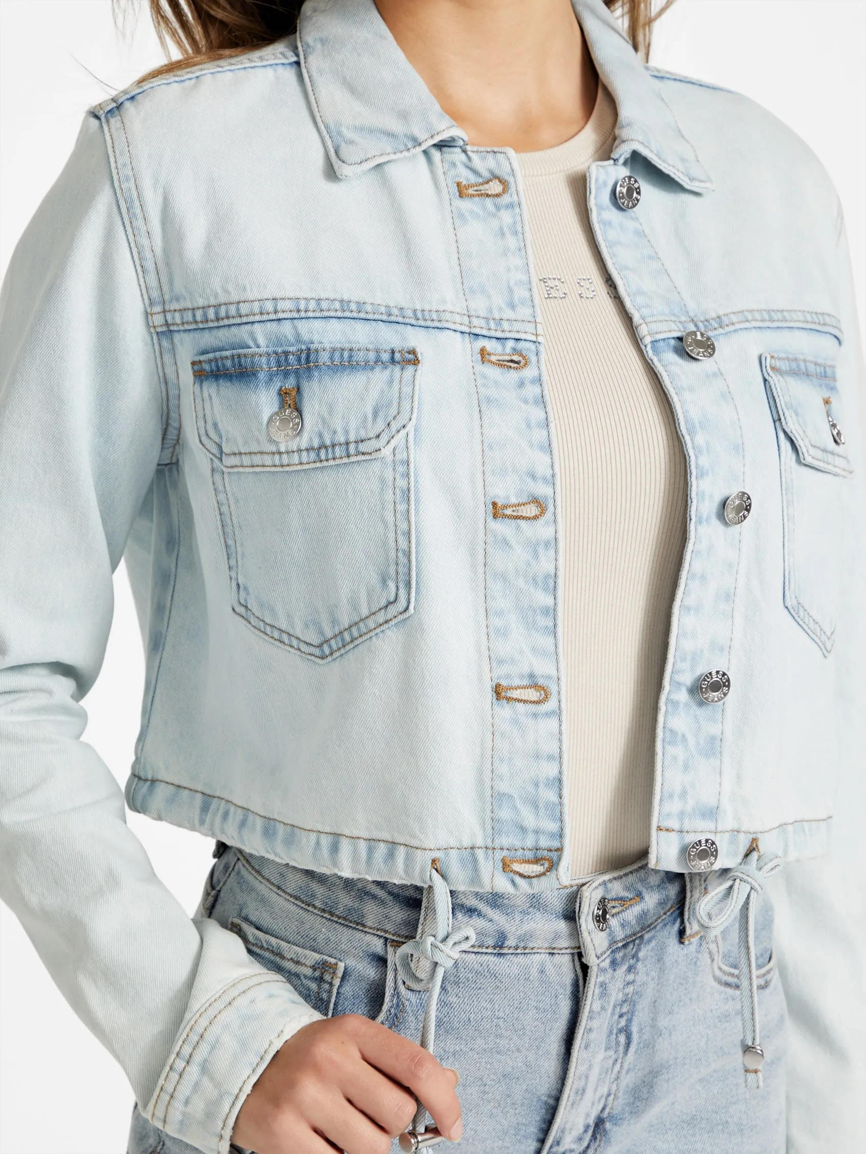 Lyra Cropped Denim Jacke