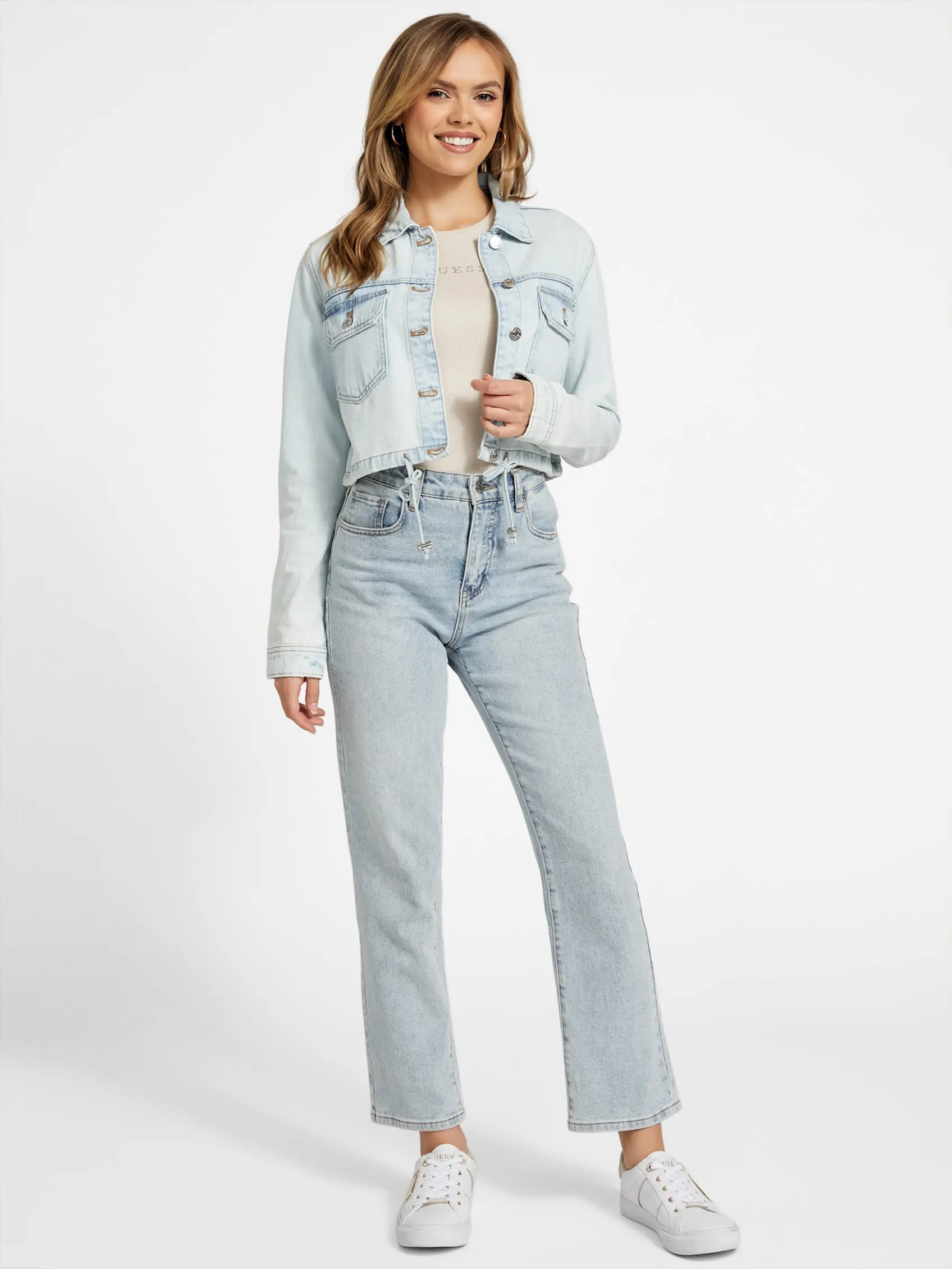 Lyra Cropped Denim Jacke