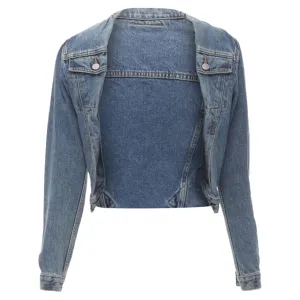 Maison Margiela ikonische Denim-Jacke mit gekniffenem Kragen