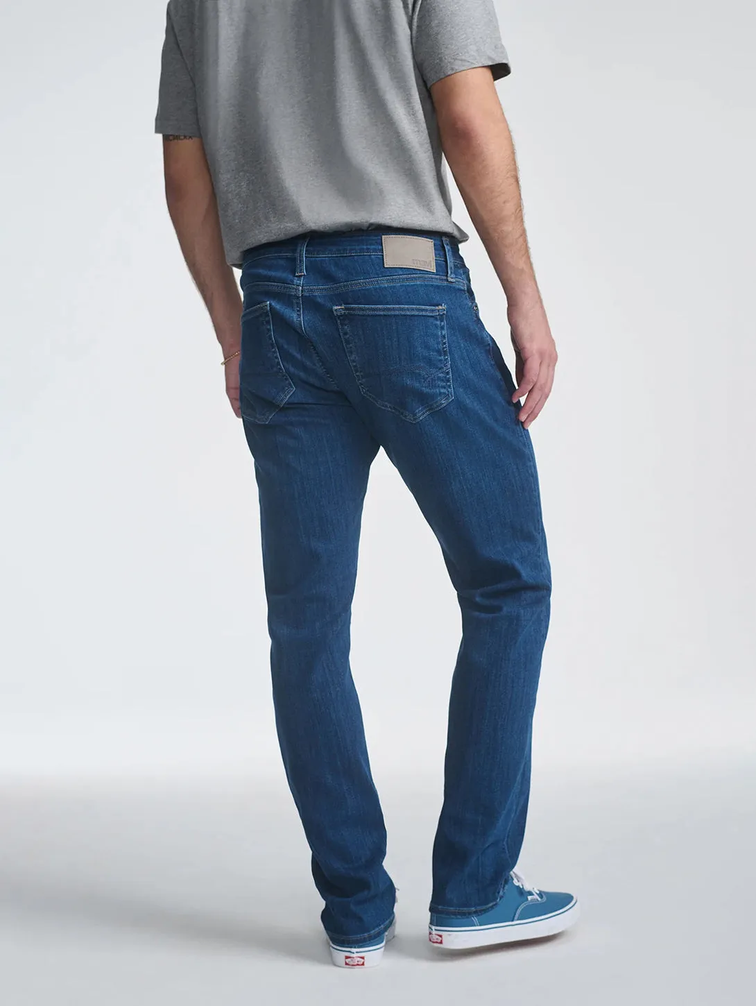 Marcus Slim Straight Jeans - Dunkel Gebürstet Supermove Mavi Kleidung
