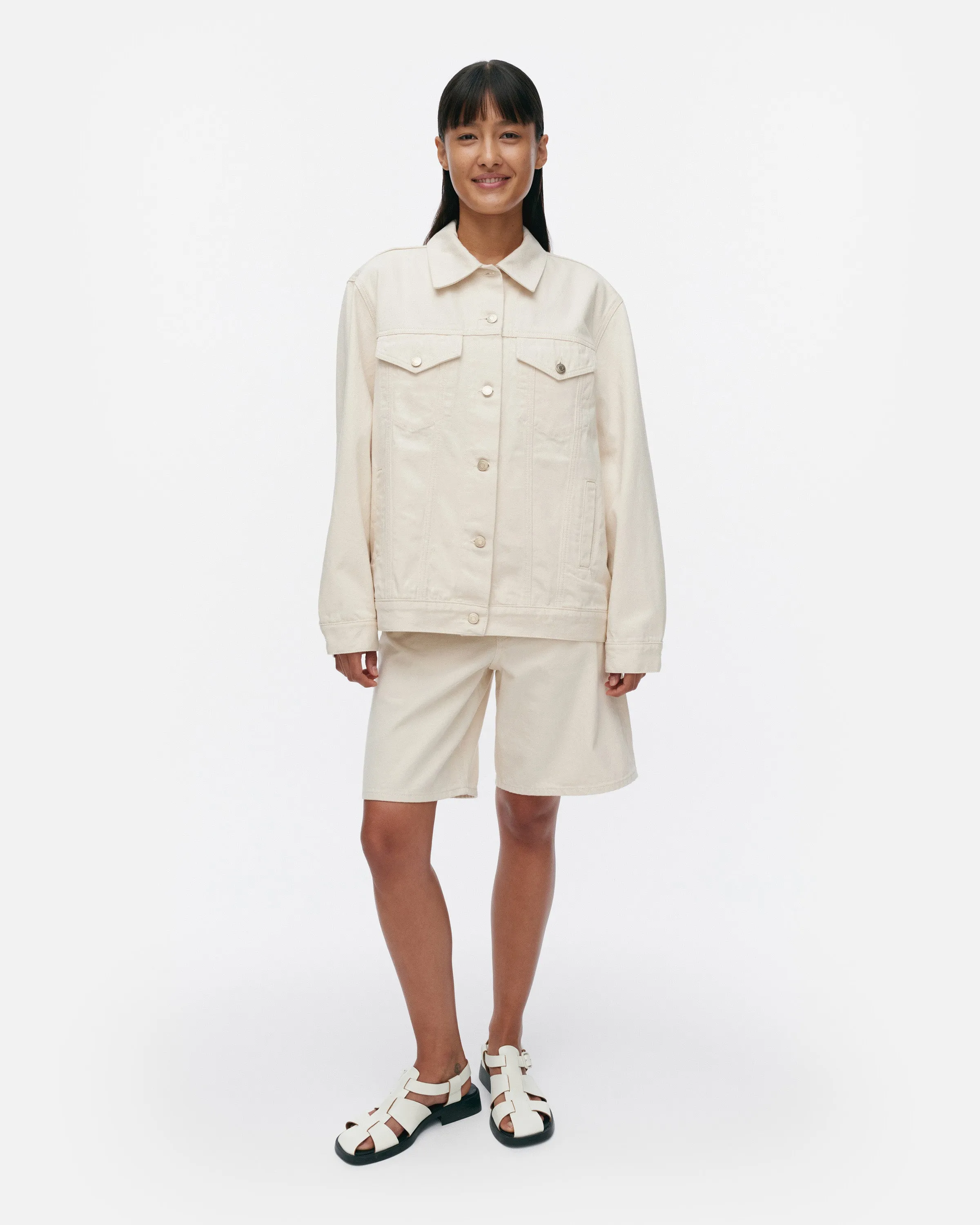 Maridenim Murros Unikko Platzierung Denim Jacke 68cm Kleidung_Marimekko