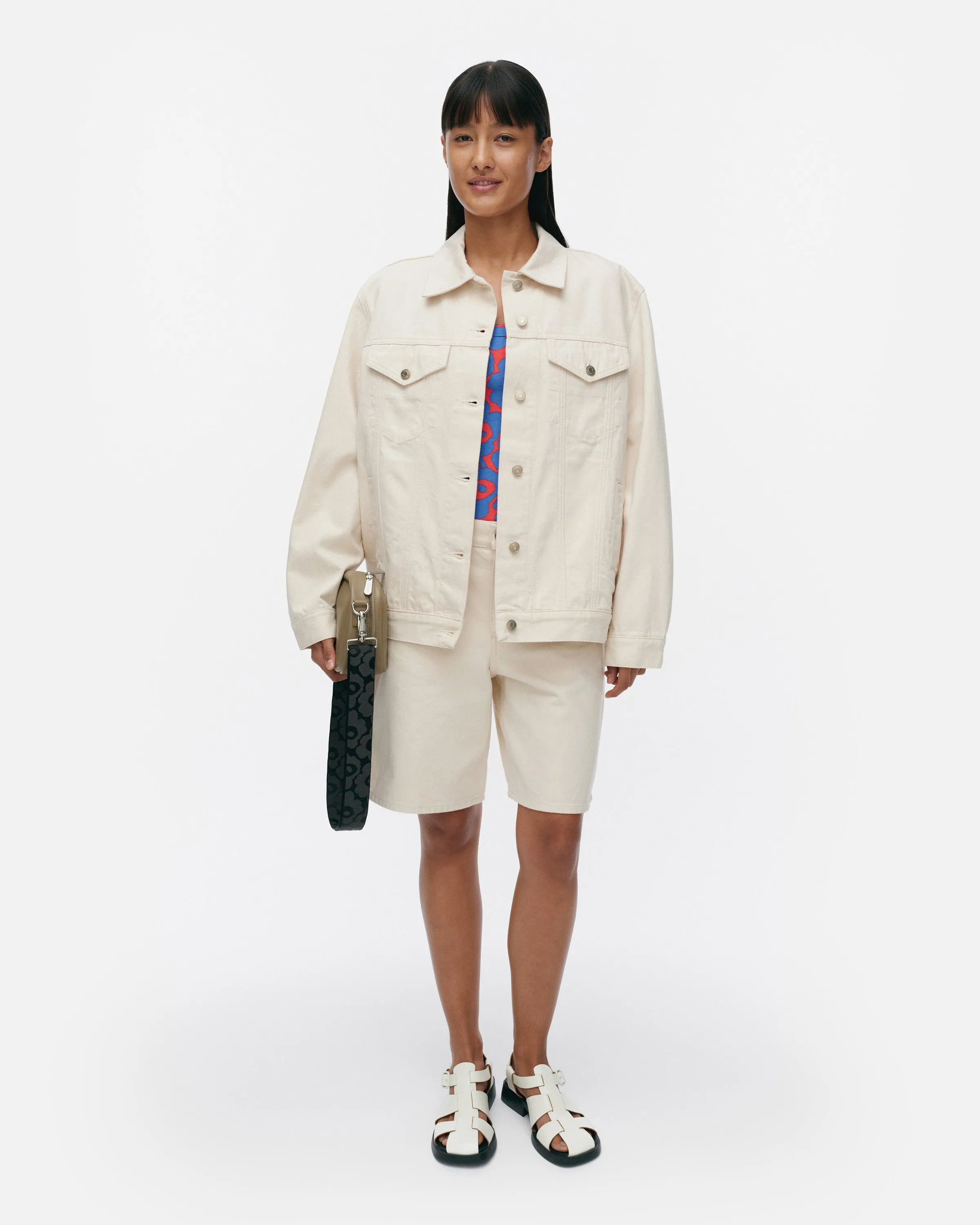Maridenim Murros Unikko Platzierung Denim Jacke 68cm Kleidung_Marimekko