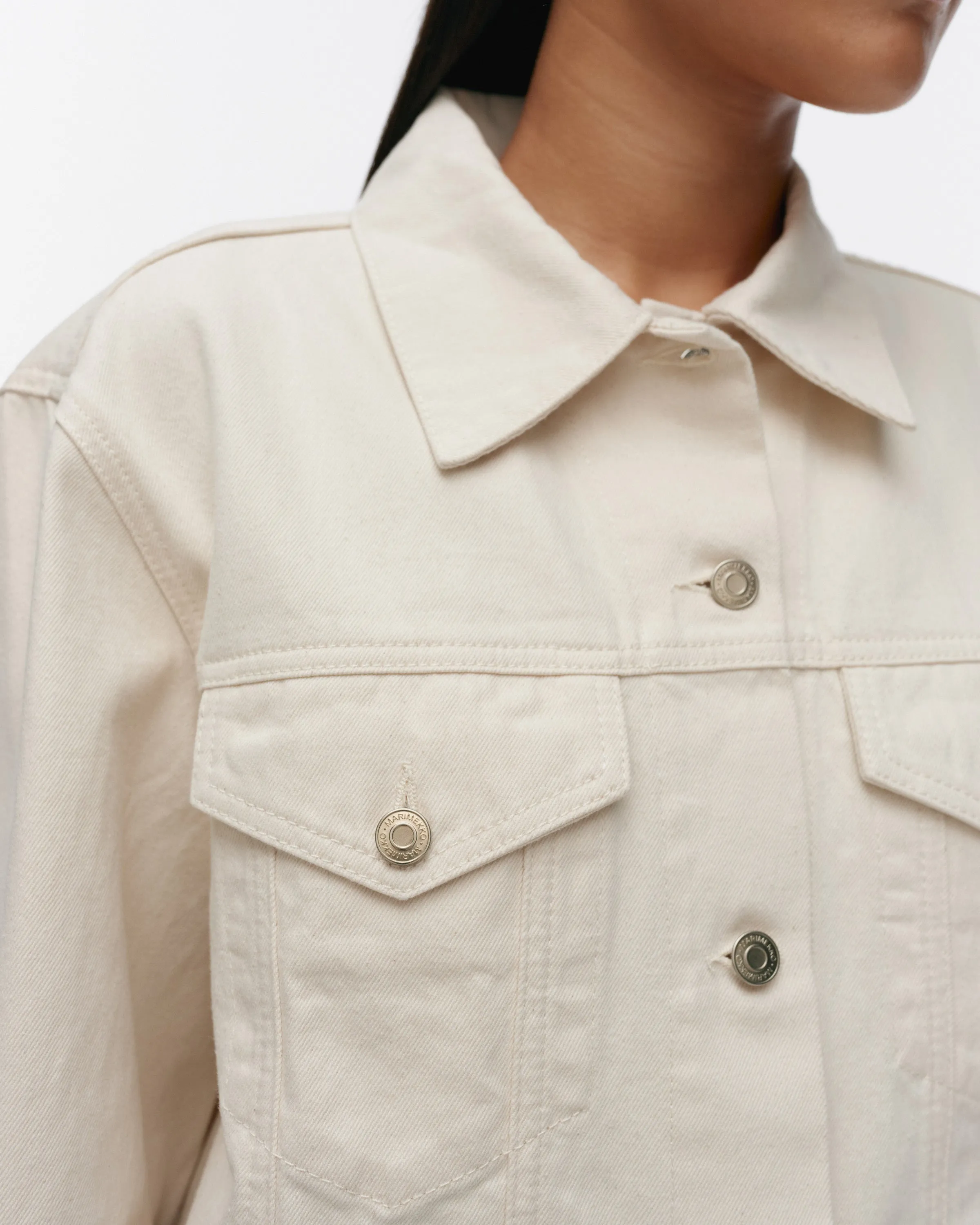 Maridenim Murros Unikko Platzierung Denim Jacke 68cm Kleidung_Marimekko