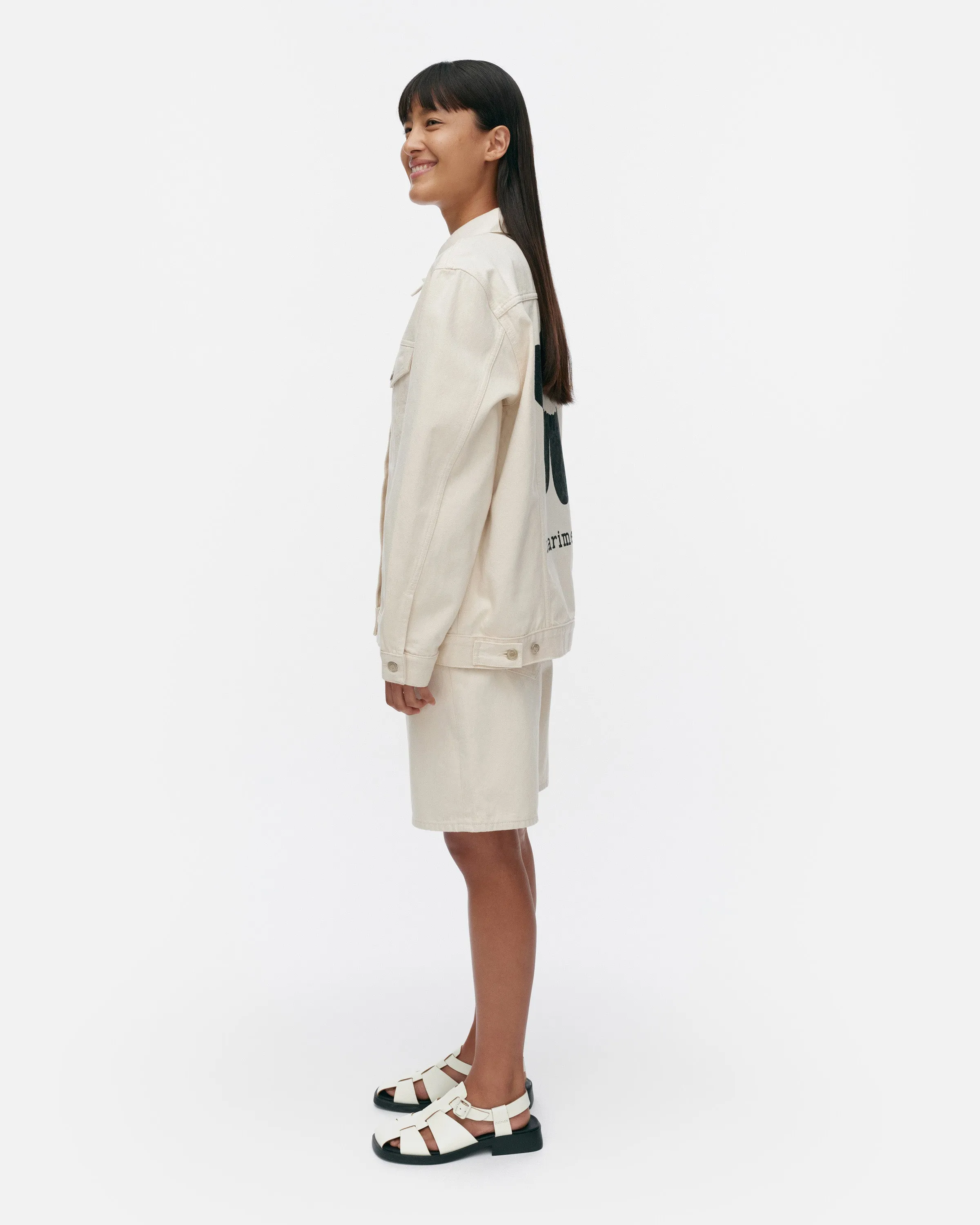 Maridenim Murros Unikko Platzierung Denim Jacke 68cm Kleidung_Marimekko