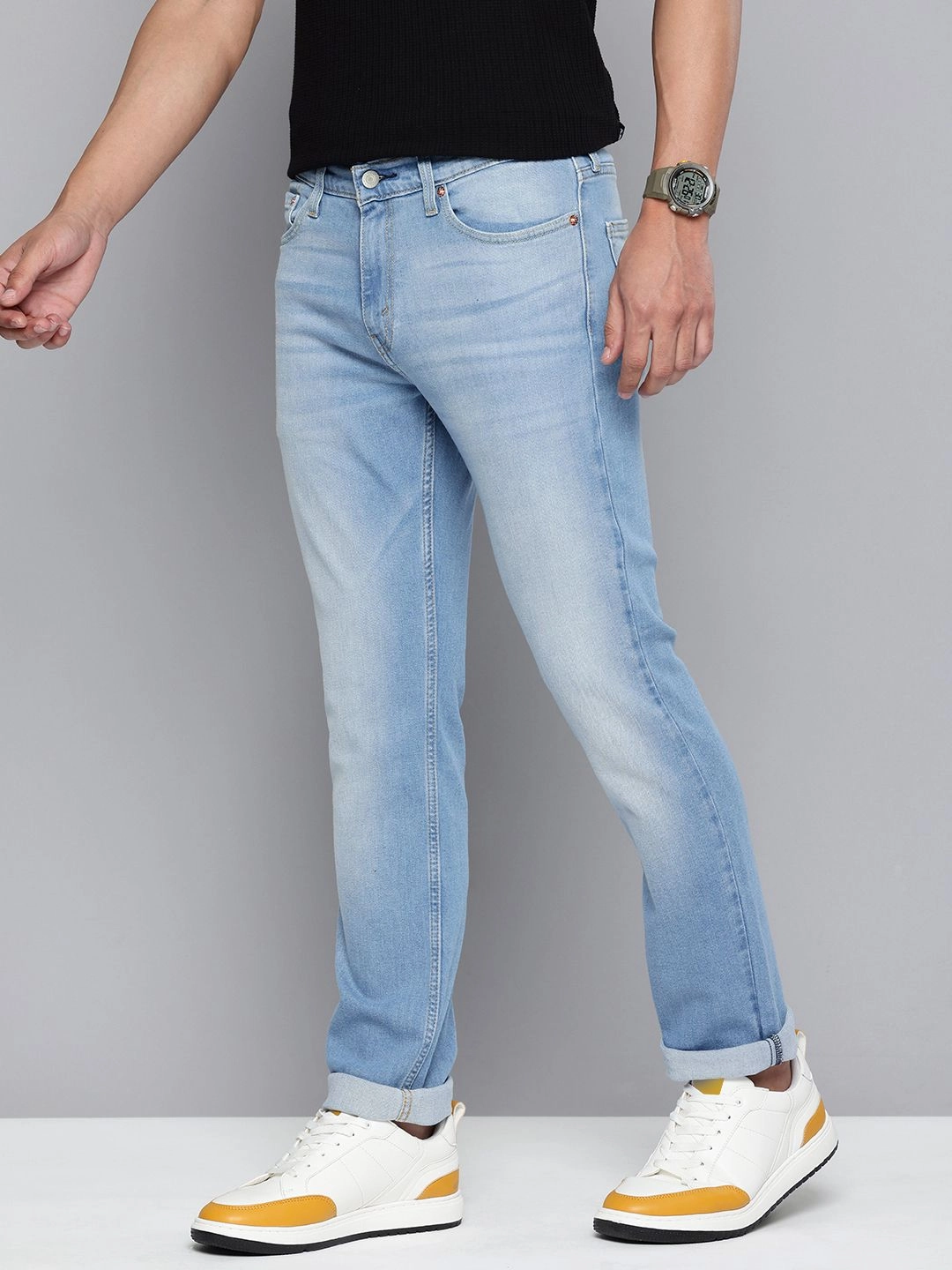 Herren 511 Blaue Slim Fit Jeans mit mittlerer Taillenhöhe