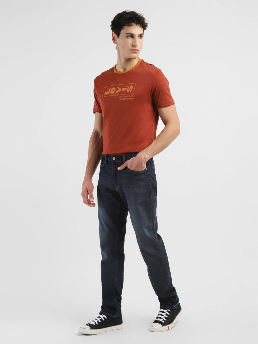 Herren 511 Blaue Slim Fit Jeans mit mittlerer Taillenhöhe