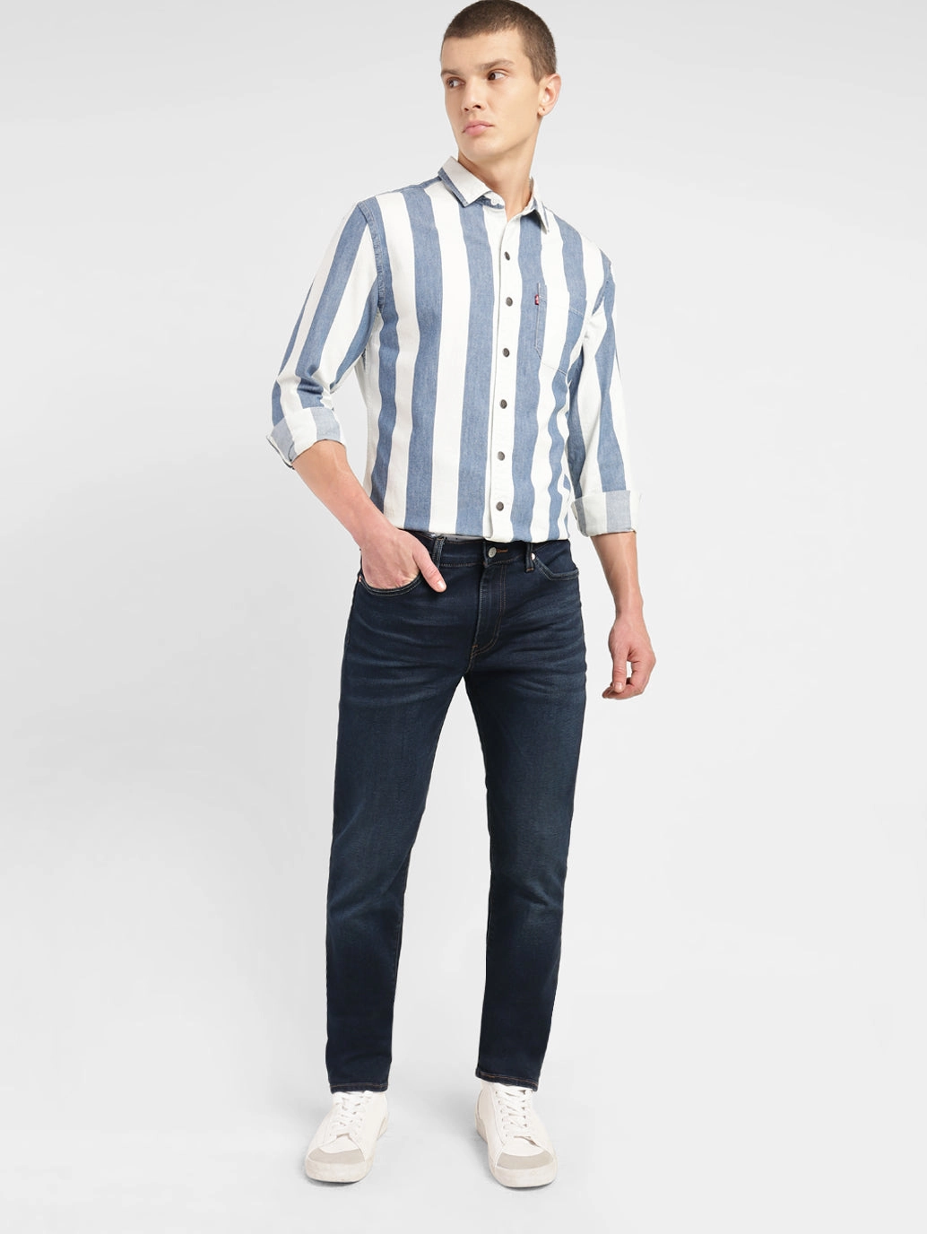 Men's 511 Blue Slim Fit Mid Rise Jeans