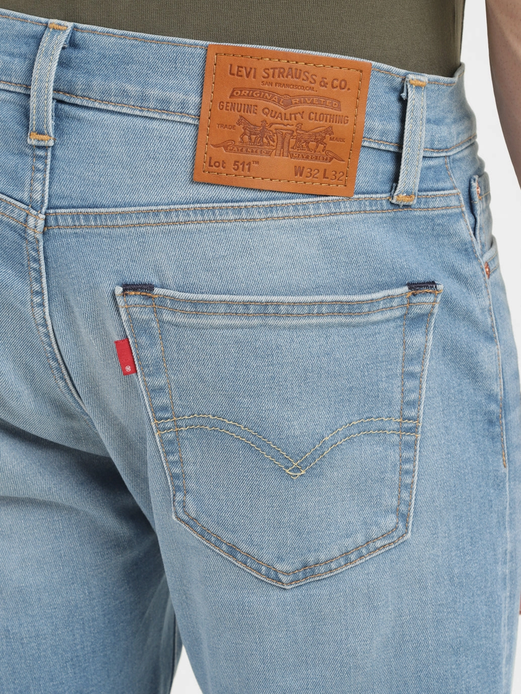 Herren 511 Blaue Slim Fit Jeans mit mittlerer Taillenhöhe