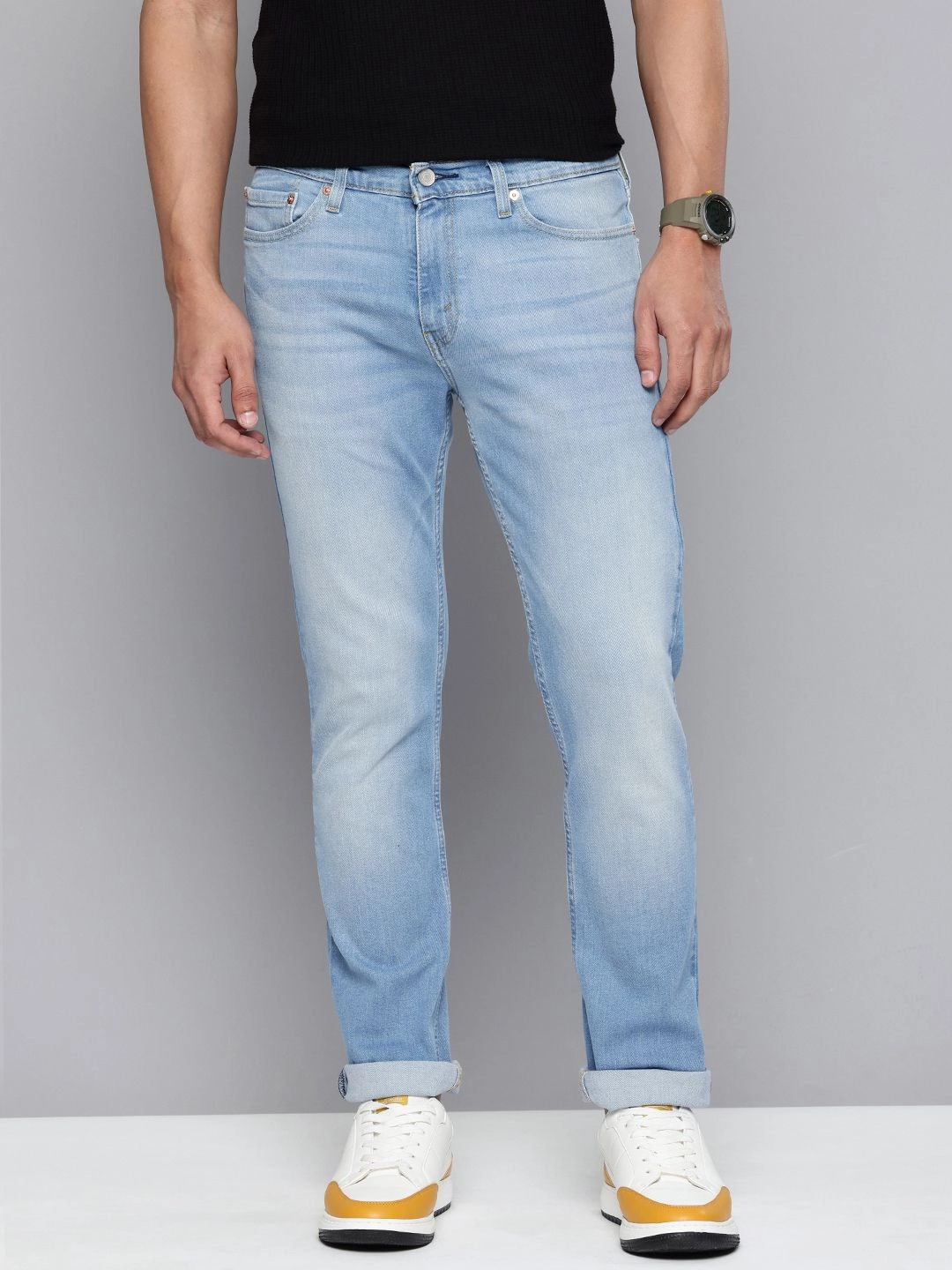 Herren 511 Blaue Slim Fit Jeans mit mittlerer Taillenhöhe