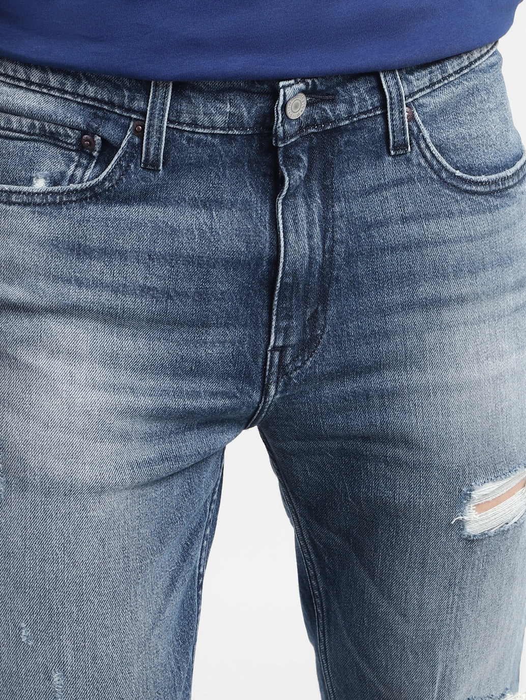 Men's 511 Blue Slim Fit Mid Rise Jeans