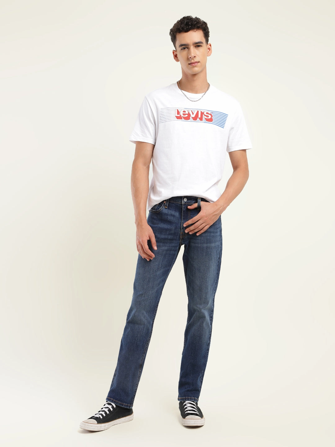 Herren 511 Blaue Slim Fit Jeans mit mittlerer Taillenhöhe