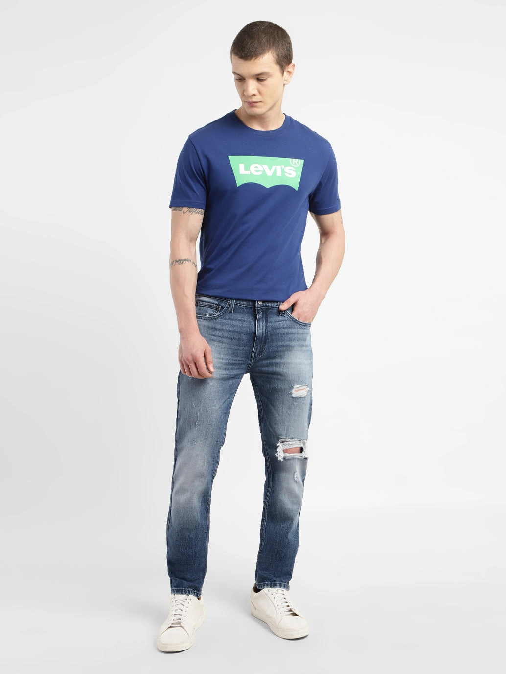 Men's 511 Blue Slim Fit Mid Rise Jeans