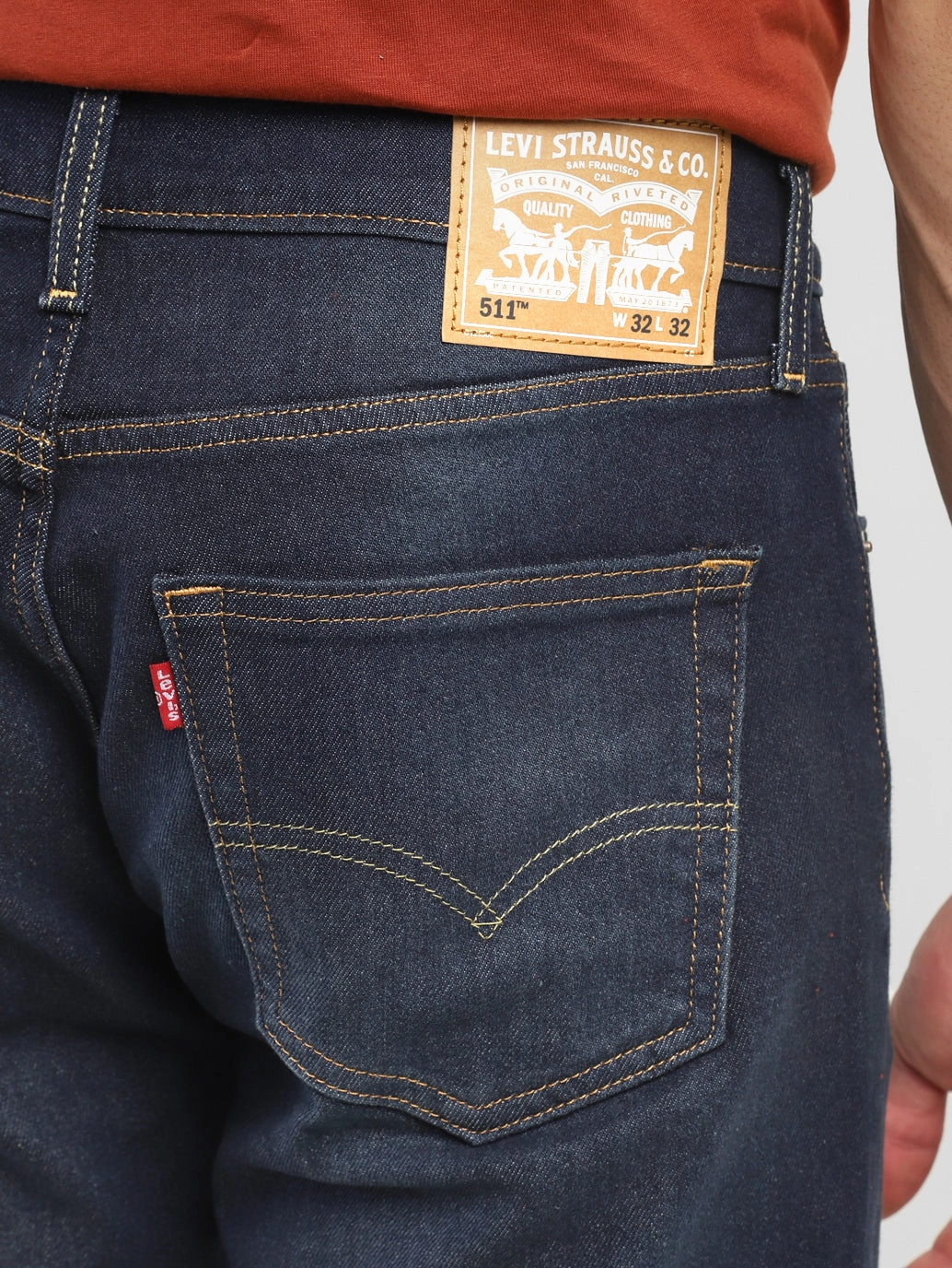 Herren 511 Blaue Slim Fit Jeans mit mittlerer Taillenhöhe