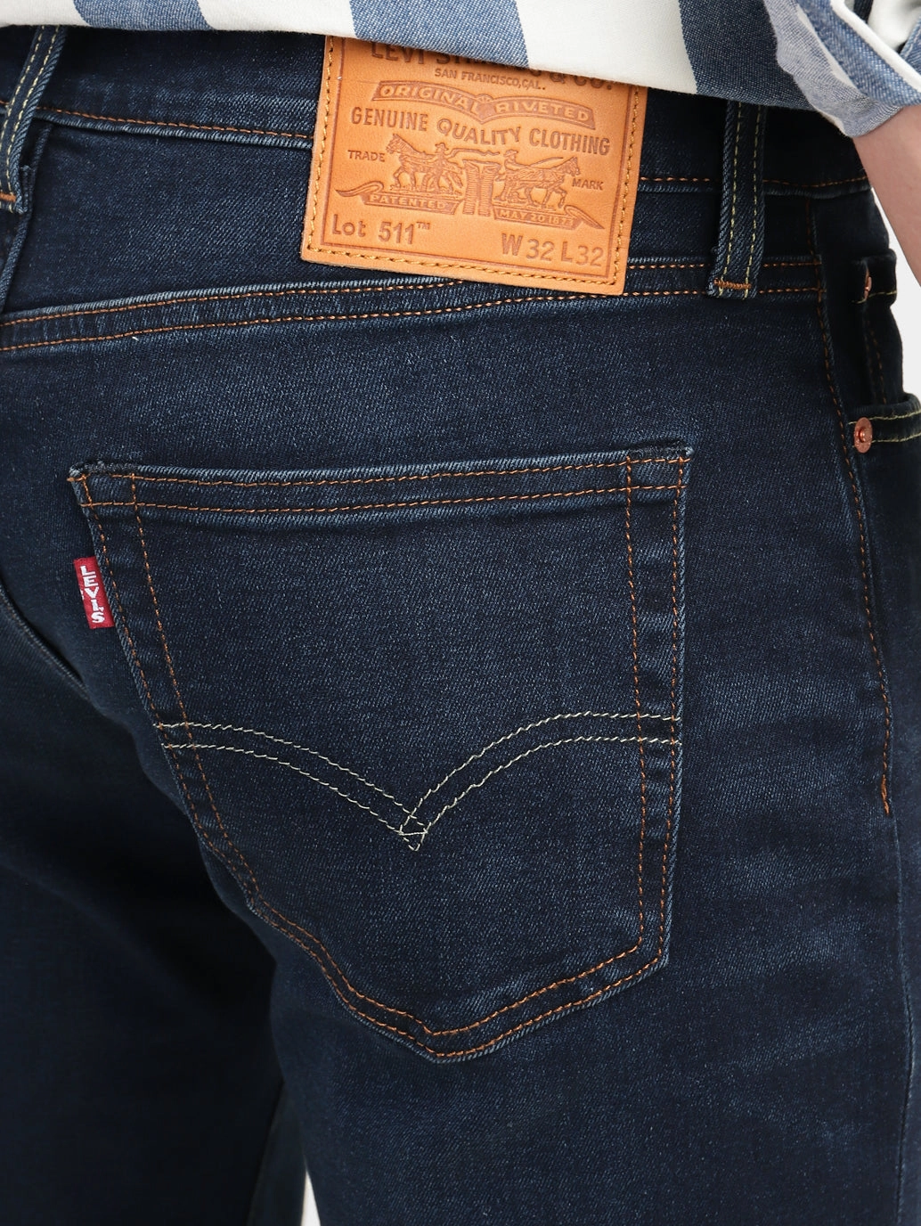 Men's 511 Blue Slim Fit Mid Rise Jeans