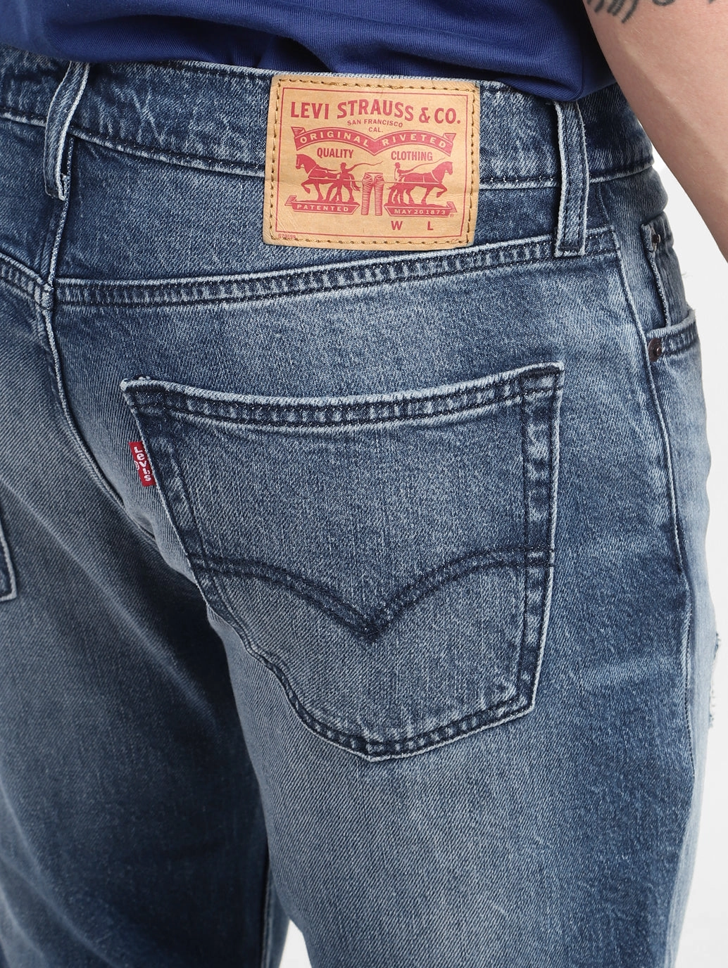 Men's 511 Blue Slim Fit Mid Rise Jeans