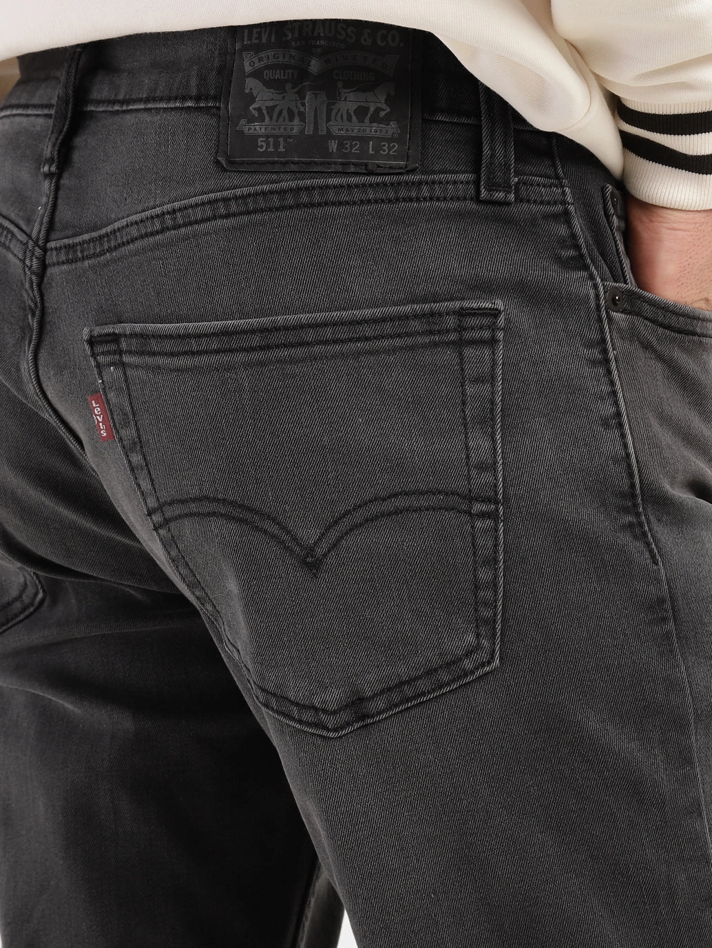 Men's 511 Grey Slim Fit Mid Rise Jeans