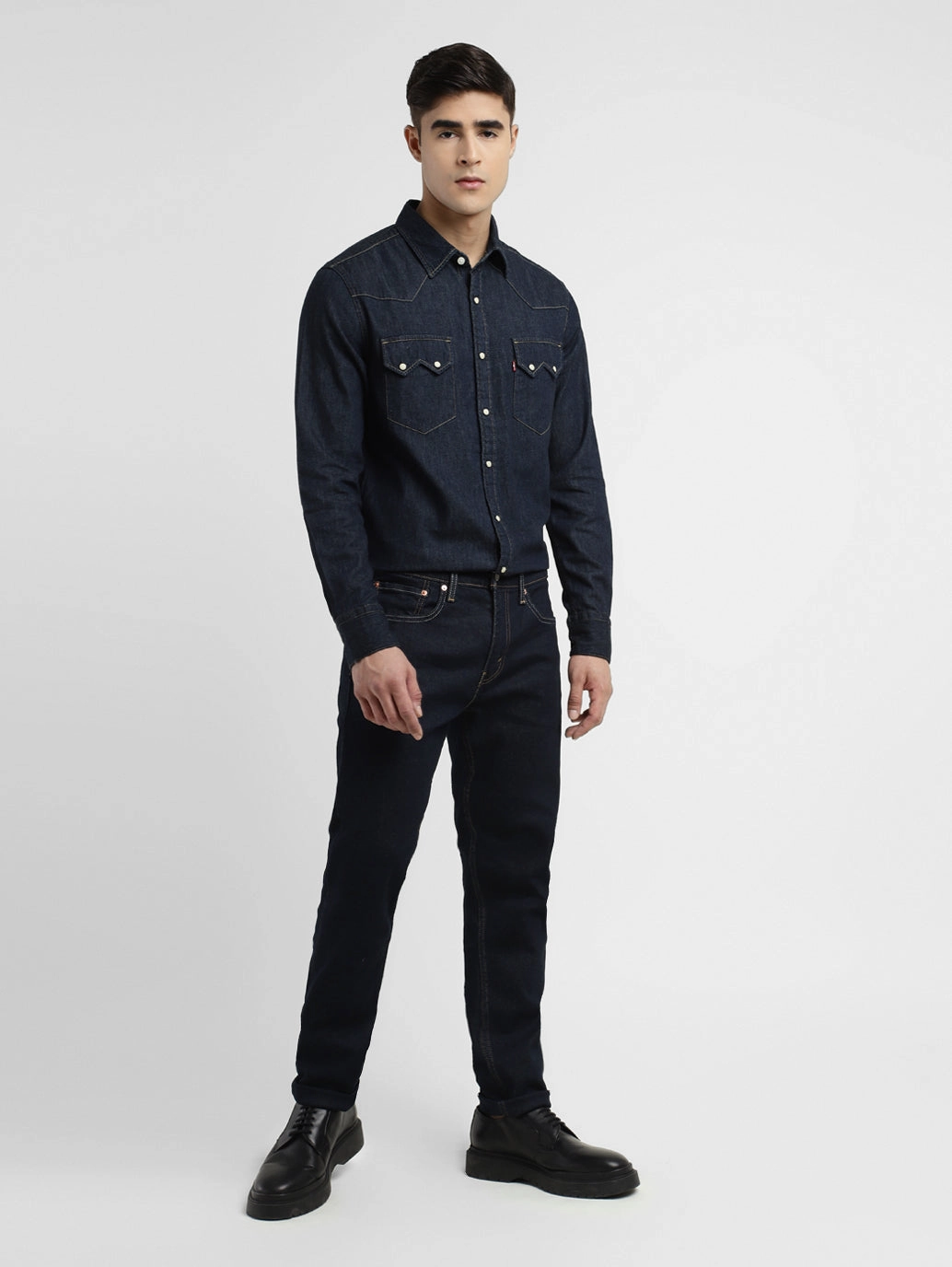 Men's 512 Navy Blue Tapered Fit Mid Rise Jeans