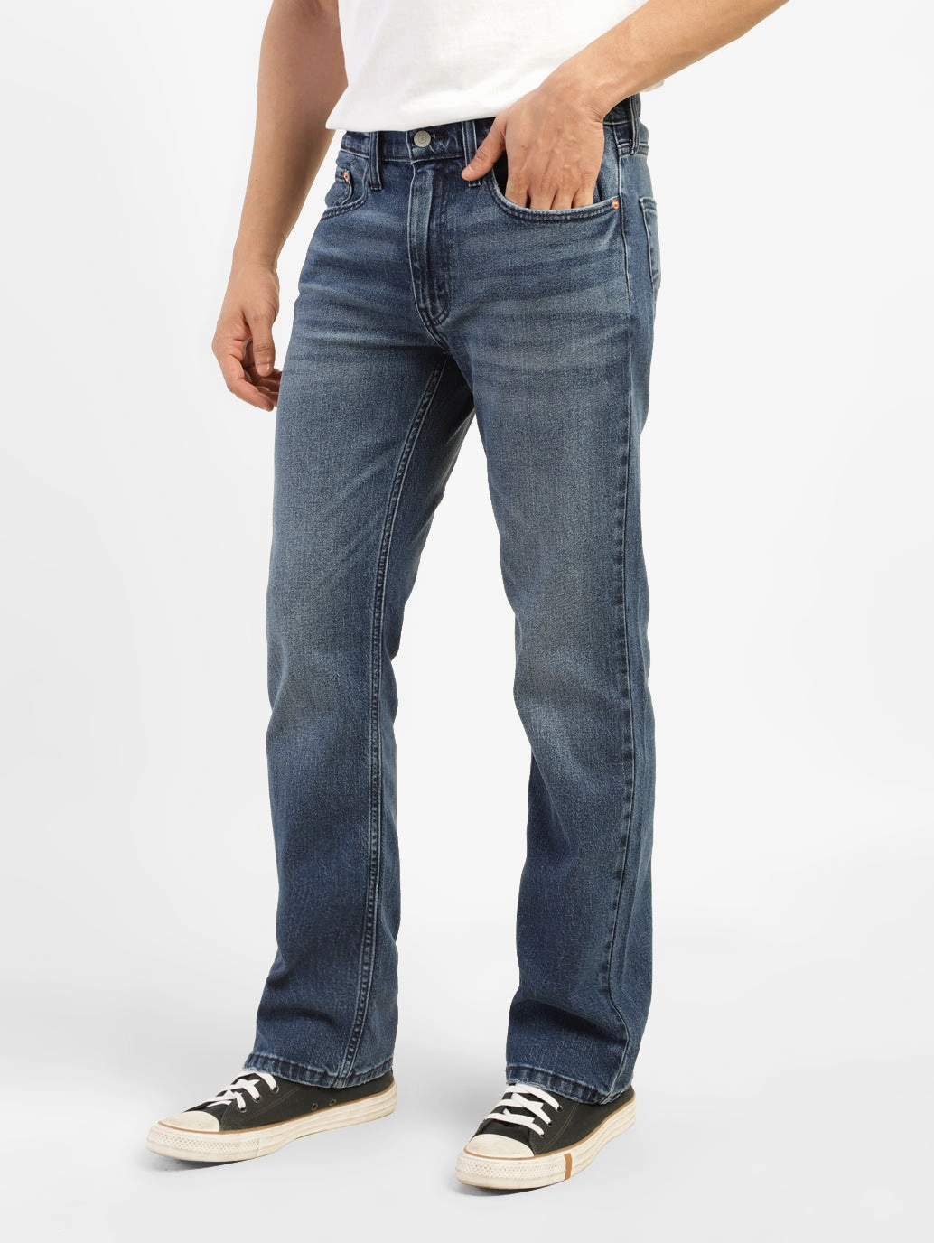 Men's 527 Blue Bootcut Fit Mid Rise Jeans