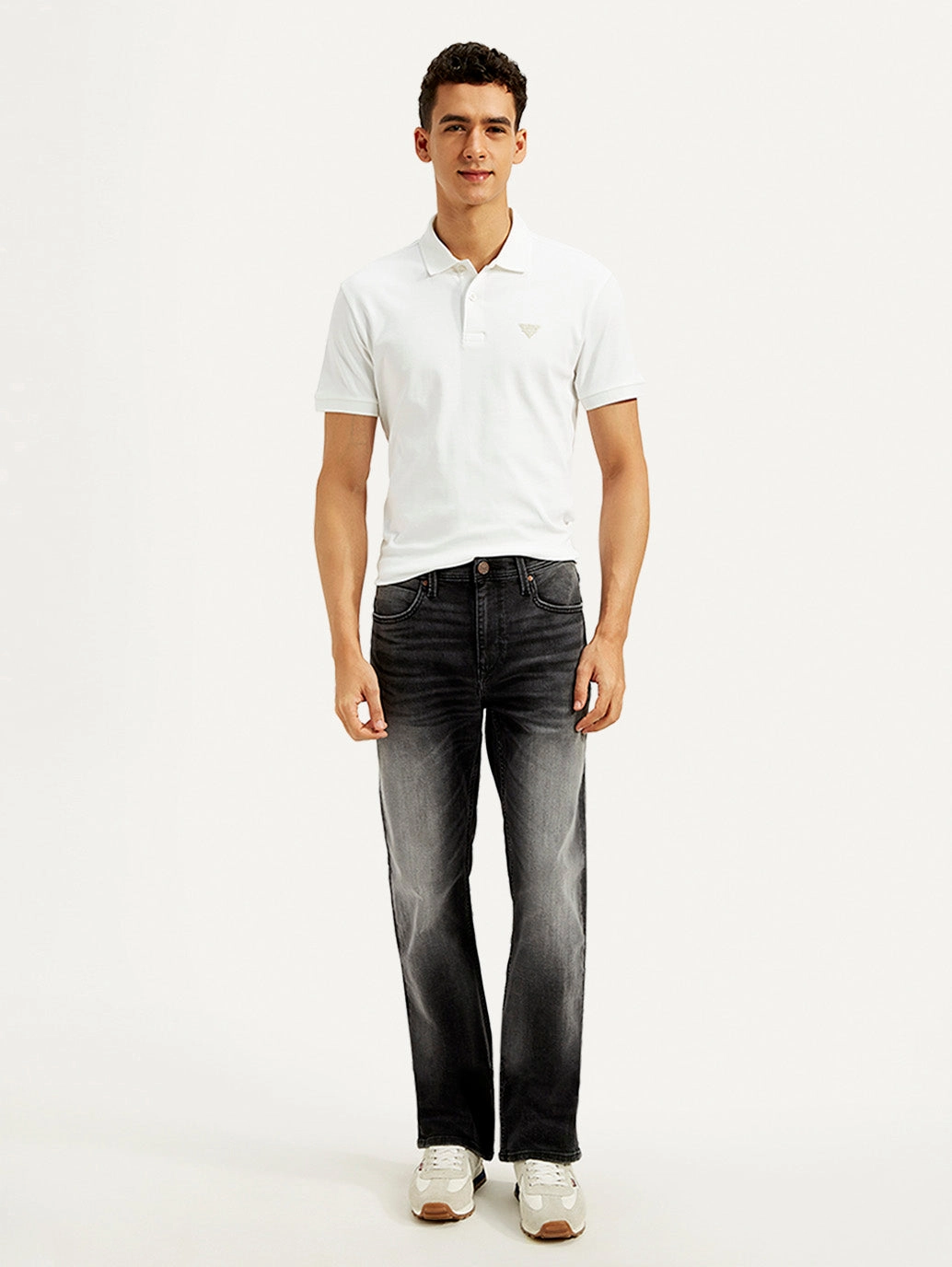 Herren 527 Slim Bootcut Jeans in Anthrazitgrau mit mittlerer Taillenhöhe