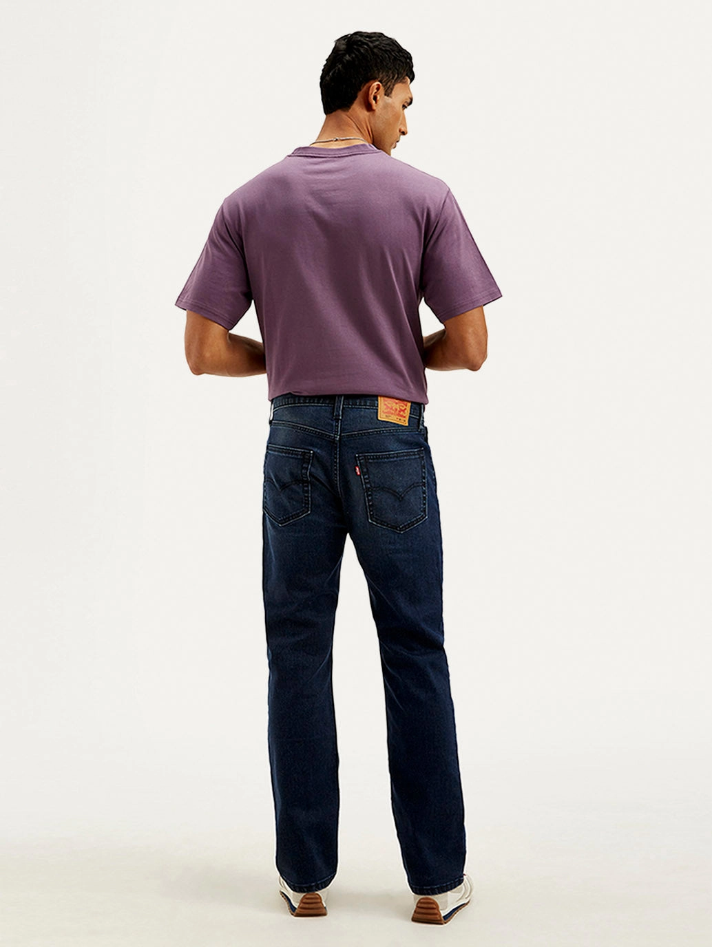 Herren 527 Dunkelblaue Slim Bootcut Fit Mid Rise Jeans