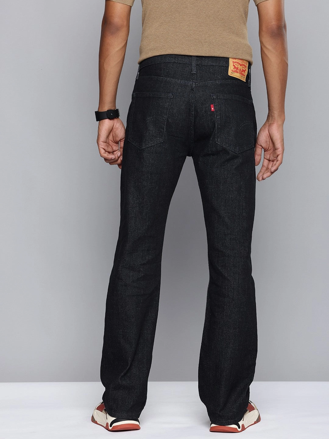 Herren 527 Navy Blue Bootcut Fit Mid Rise Jeans