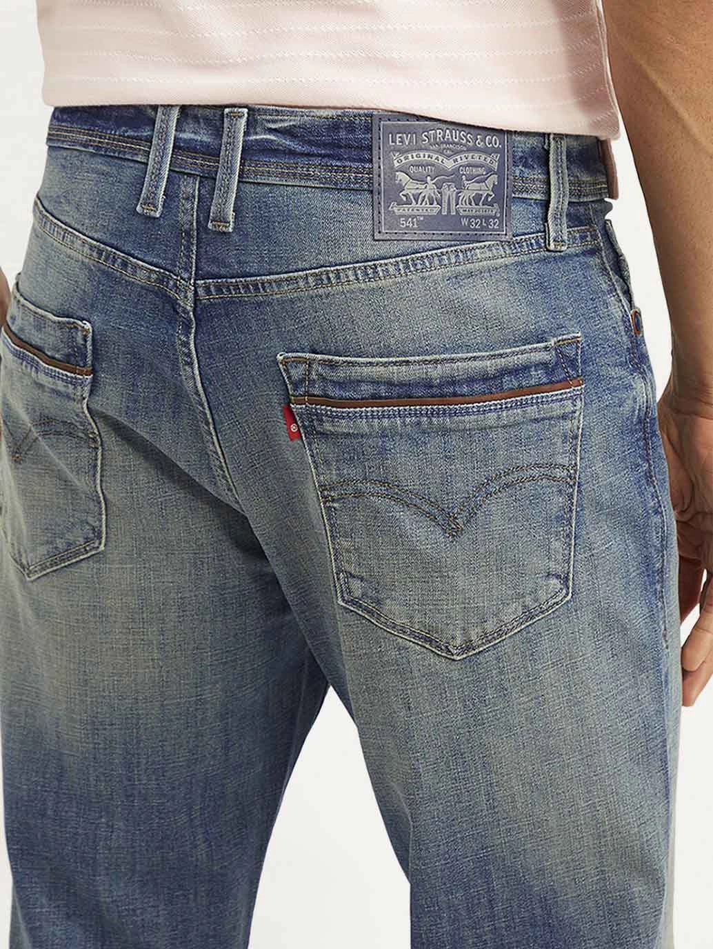 Herren 541 Blaue Sportliche Verjüngende Passform Jeans mit mittlerer Taillenhöhe