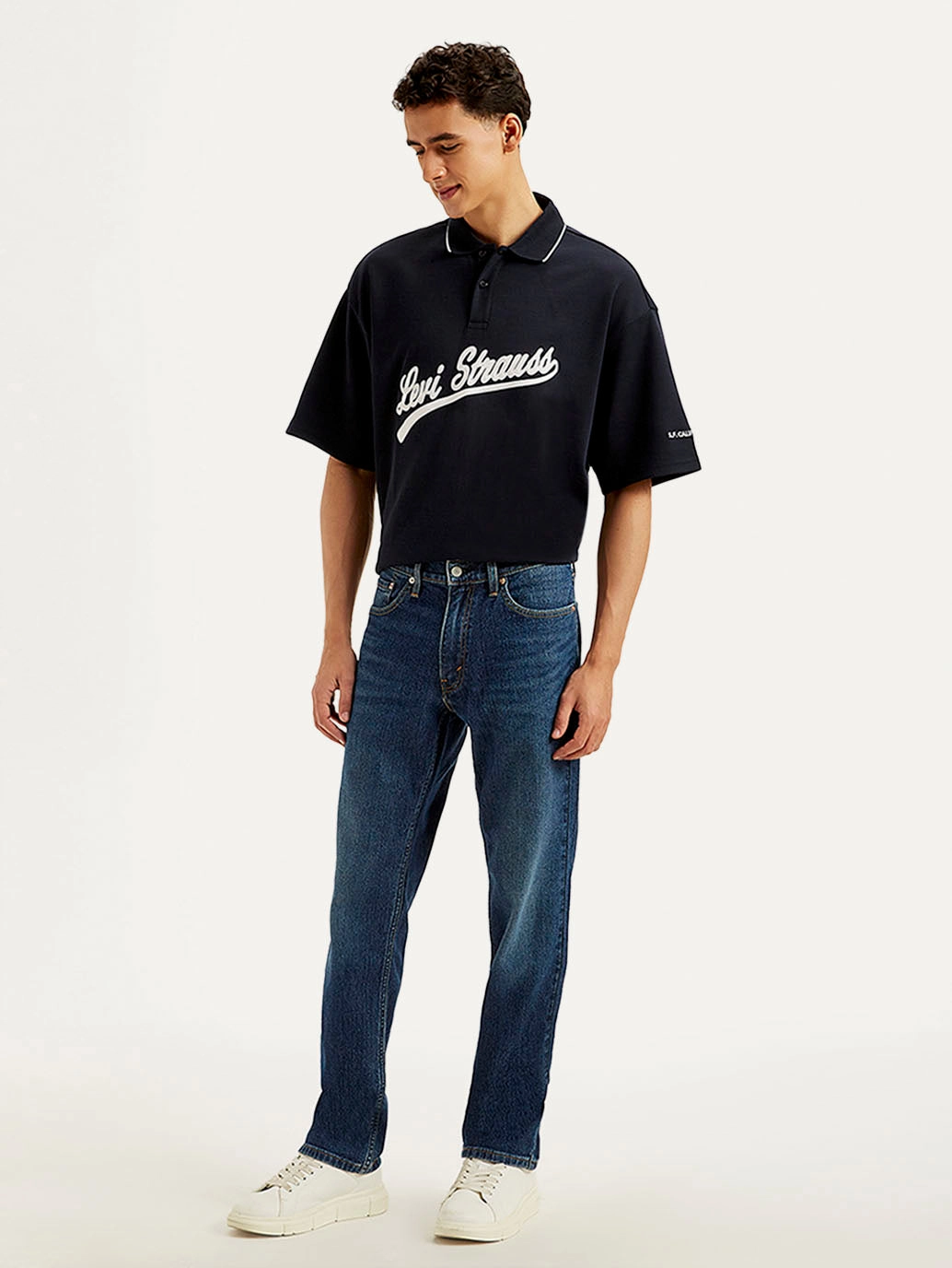 Men's 541 Dark Blue Tapered Fit Mid Rise Jeans