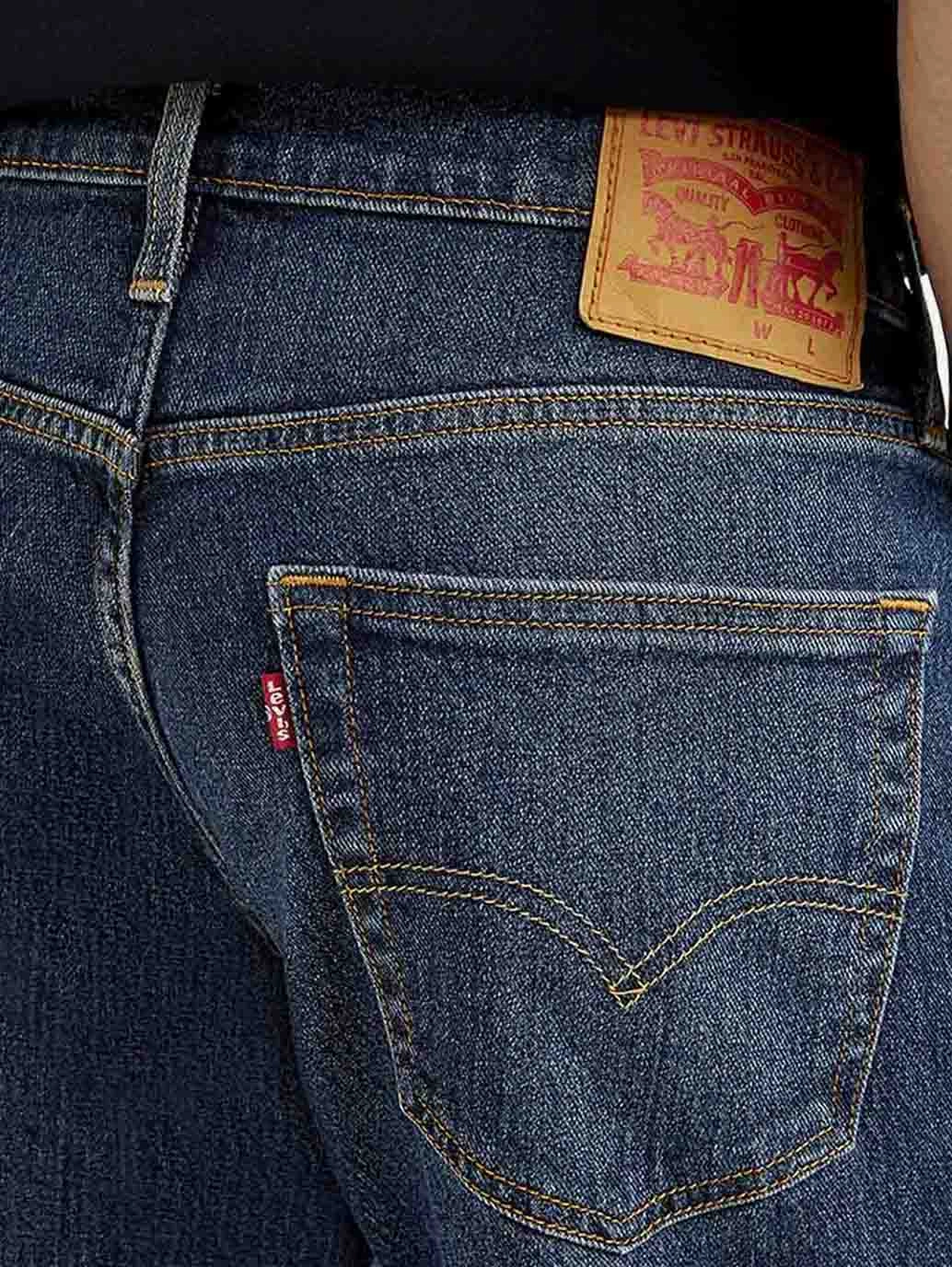 Men's 541 Dark Blue Tapered Fit Mid Rise Jeans