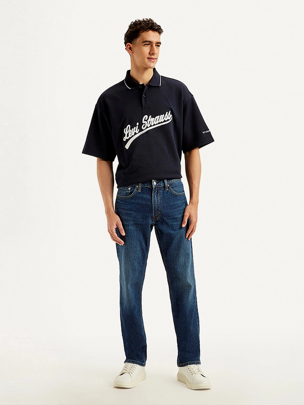 Men's 541 Dark Blue Tapered Fit Mid Rise Jeans