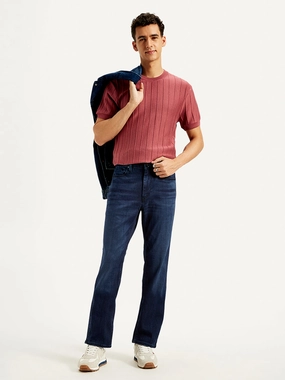 Men's 541 Navy Blue Tapered Fit Mid Rise Jeans