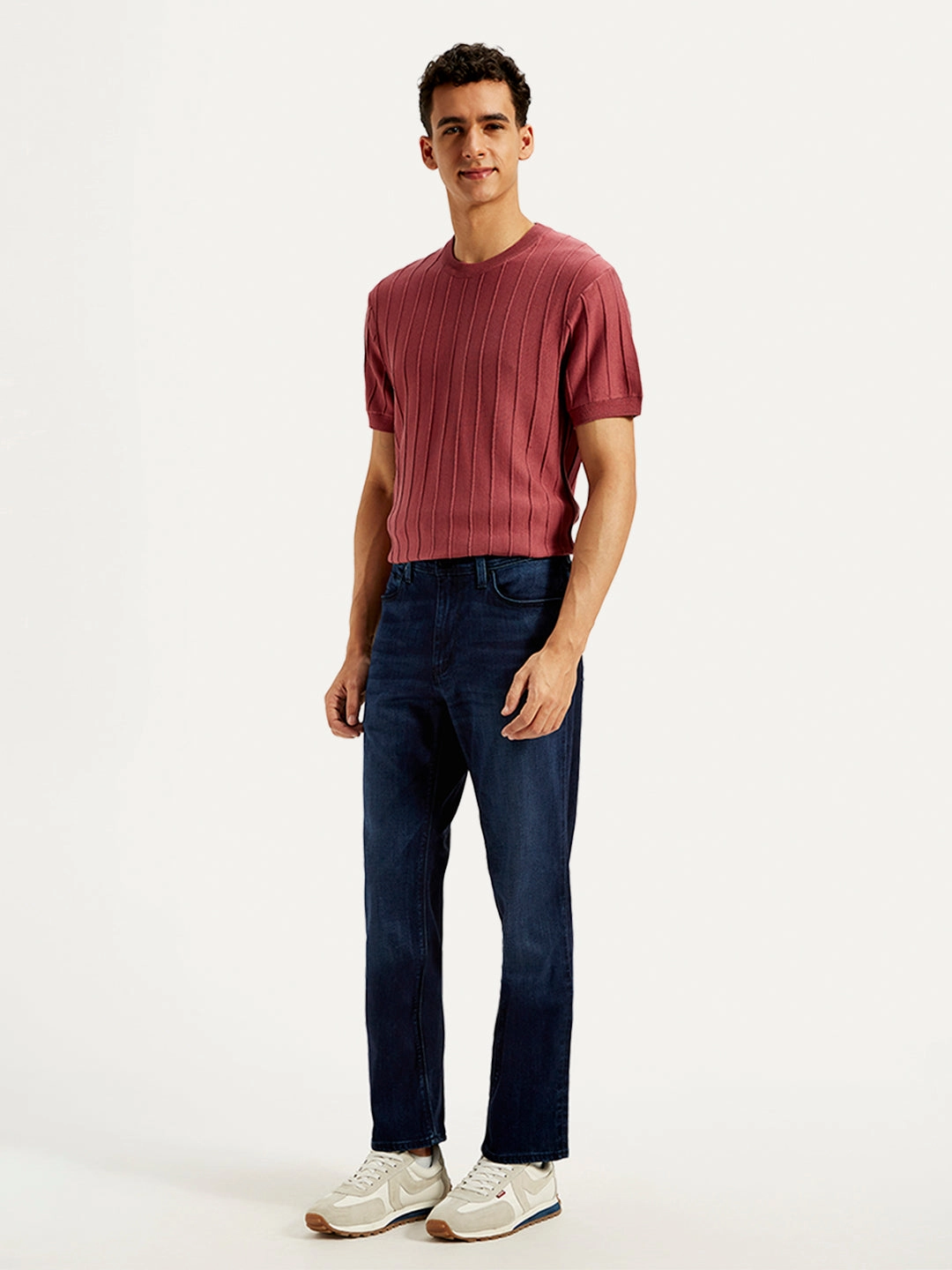 Men's 541 Navy Blue Tapered Fit Mid Rise Jeans