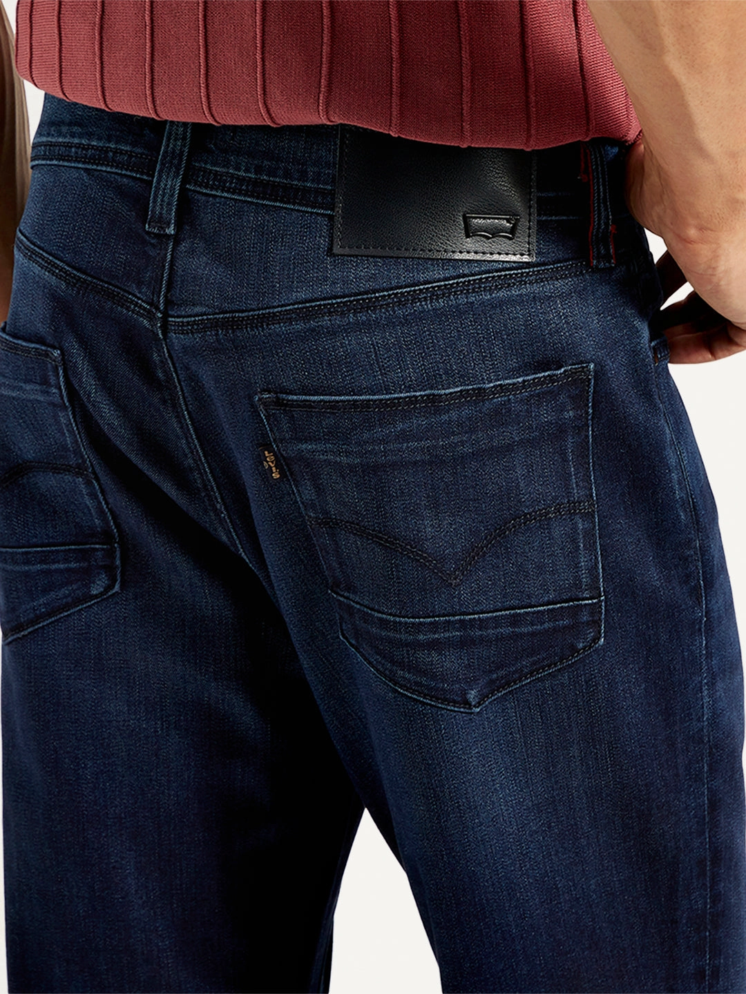 Men's 541 Navy Blue Tapered Fit Mid Rise Jeans