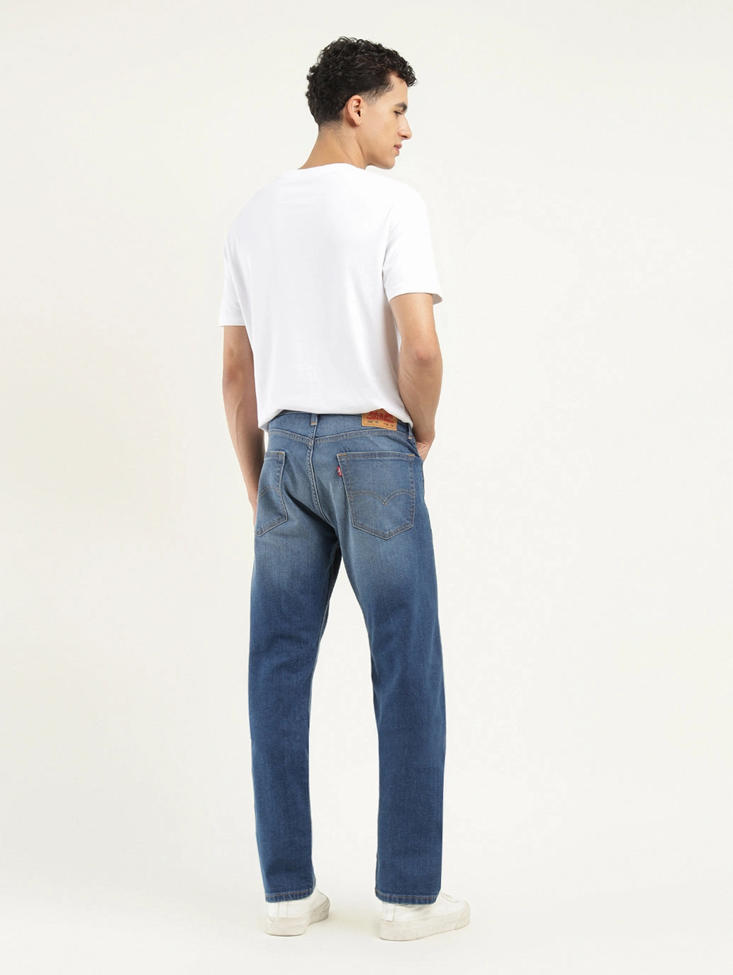 Herren 55092 Blaue Relaxed Fit Mid Rise Jeans