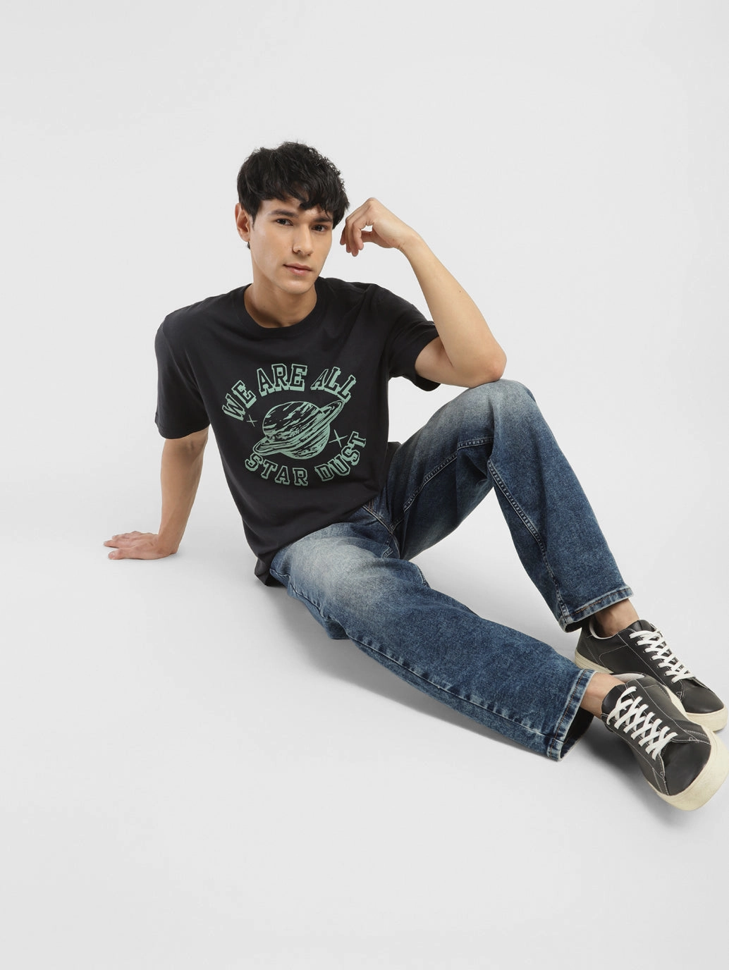 Men's 550 Blue Relaxed Fit Mid Rise Jeans