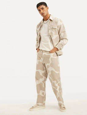 Men's 578 Beige Baggy Fit Mid Rise Jeans