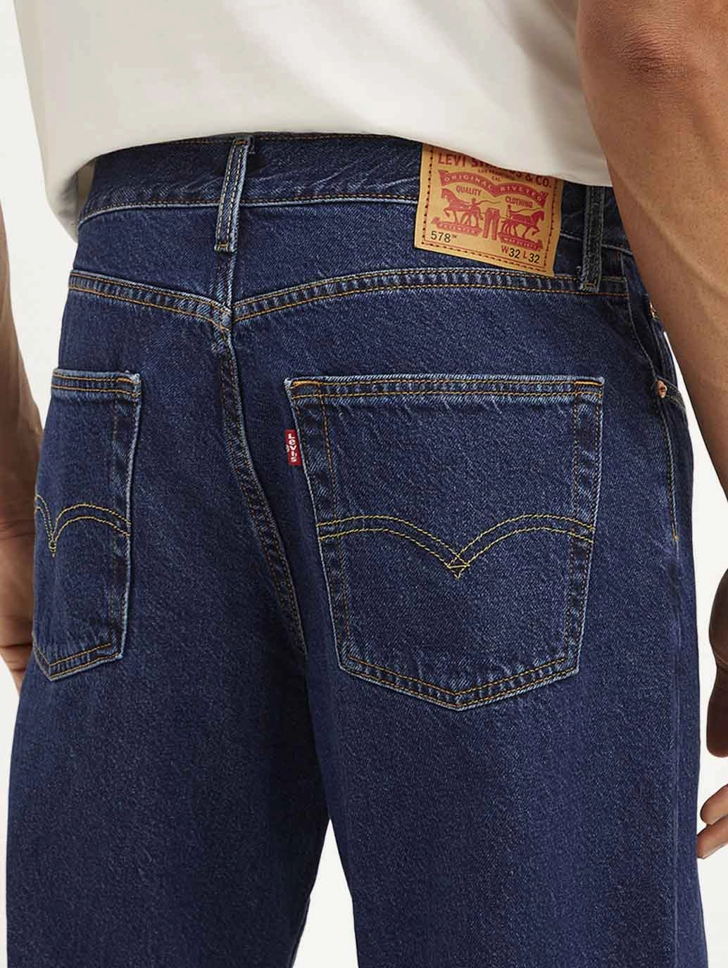 Herren 578 Navy Baggy Fit Mid Rise Jeans
