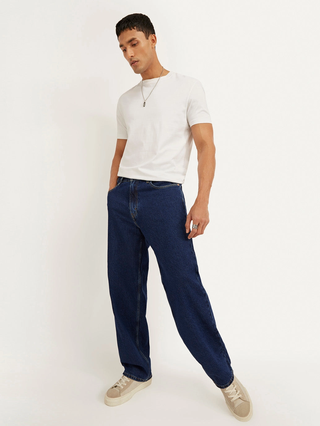 Herren 578 Navy Baggy Fit Mid Rise Jeans