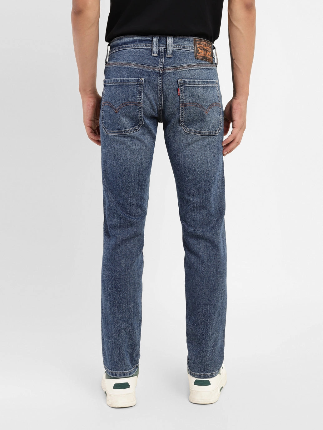 Herren 65504 Blaue Skinny Fit Mid Rise Jeans