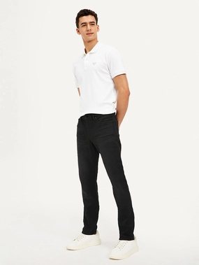 Men's Black Slim Fit Mid Rise Jeans