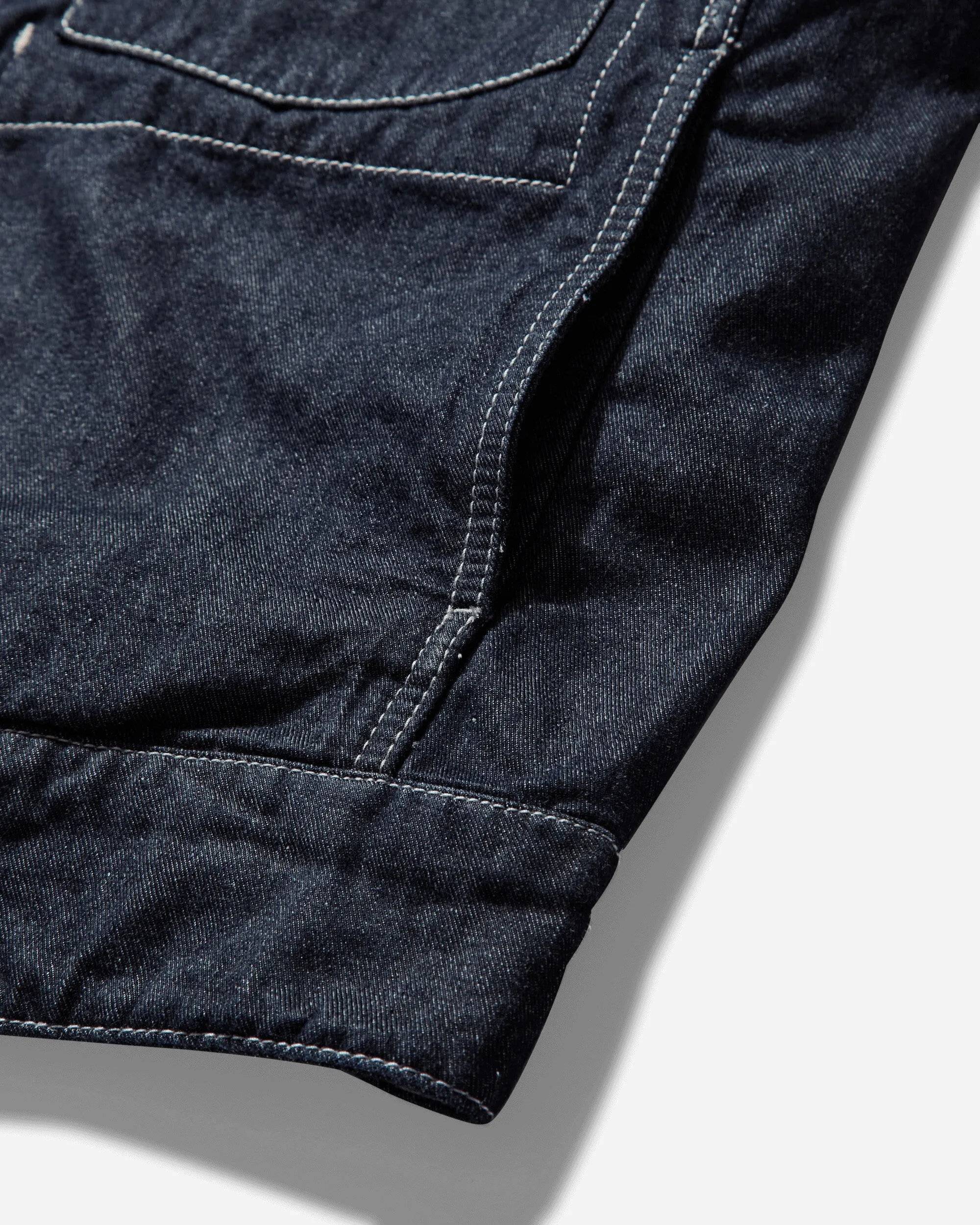 Herren 3/1 plattierte Denim-Kurjacke Blau