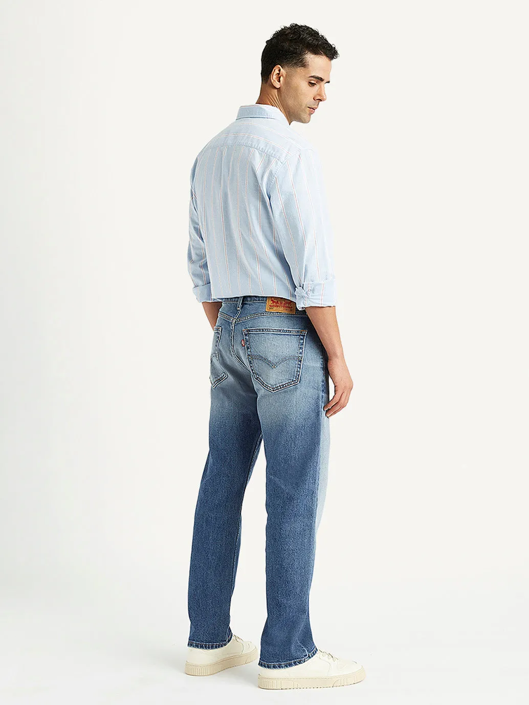 Herren 505 Blue Straight Fit Jeans mit mittlerer Taillenhöhe