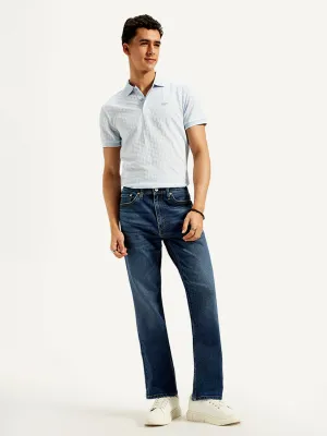 Herren 505 Blue Straight Fit Jeans mit mittlerer Taillenhöhe