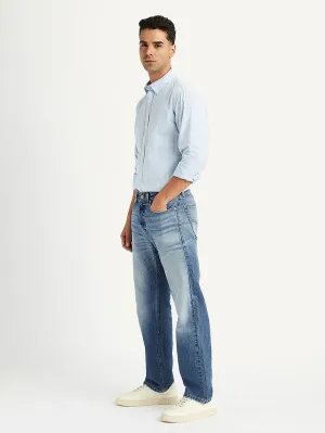 Herren 505 Blue Straight Fit Jeans mit mittlerer Taillenhöhe