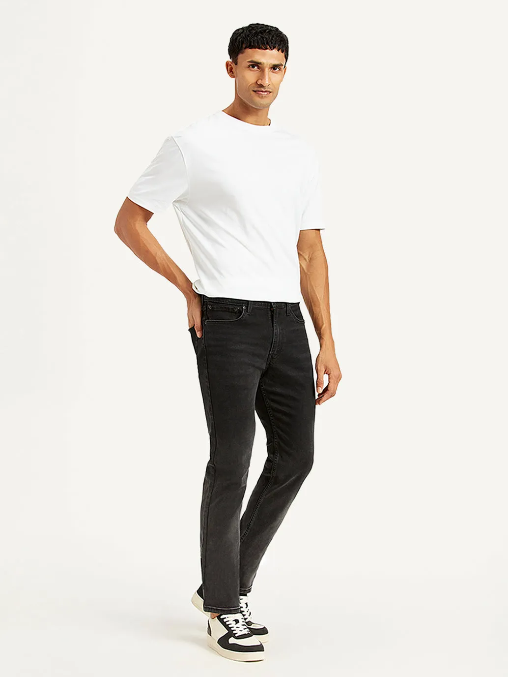 Herren 511 Schwarz Slim Fit Mid Rise Jeans