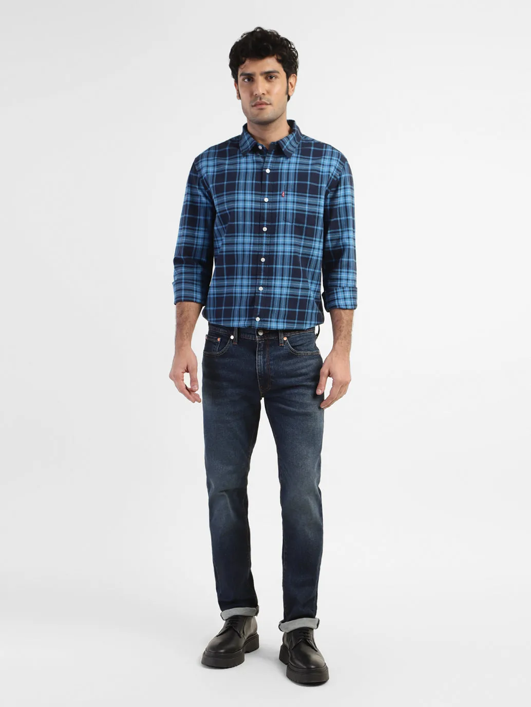 Herren 511 Blaue Slim Fit Jeans mit mittlerer Taillenhöhe