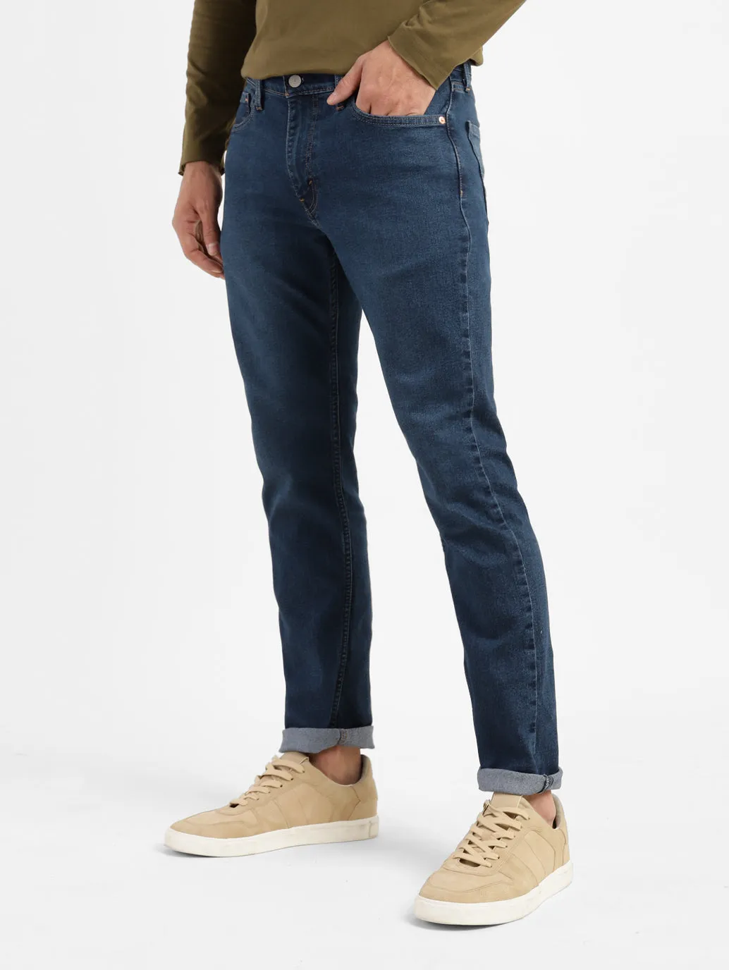 Herren 511 Blaue Slim Fit Jeans mit mittlerer Taillenhöhe