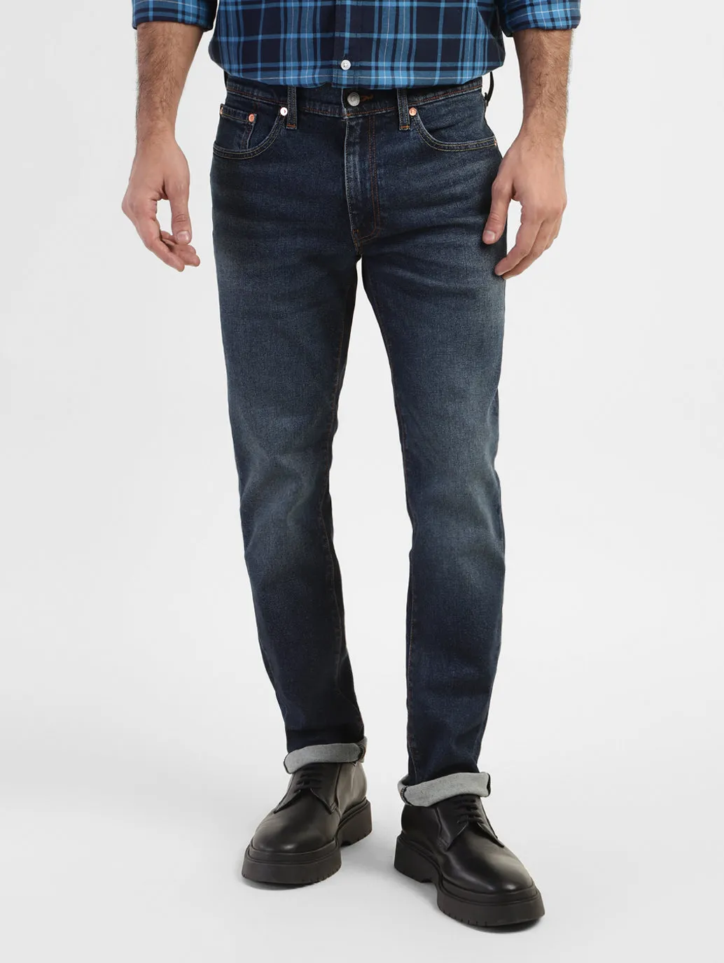 Herren 511 Blaue Slim Fit Jeans mit mittlerer Taillenhöhe